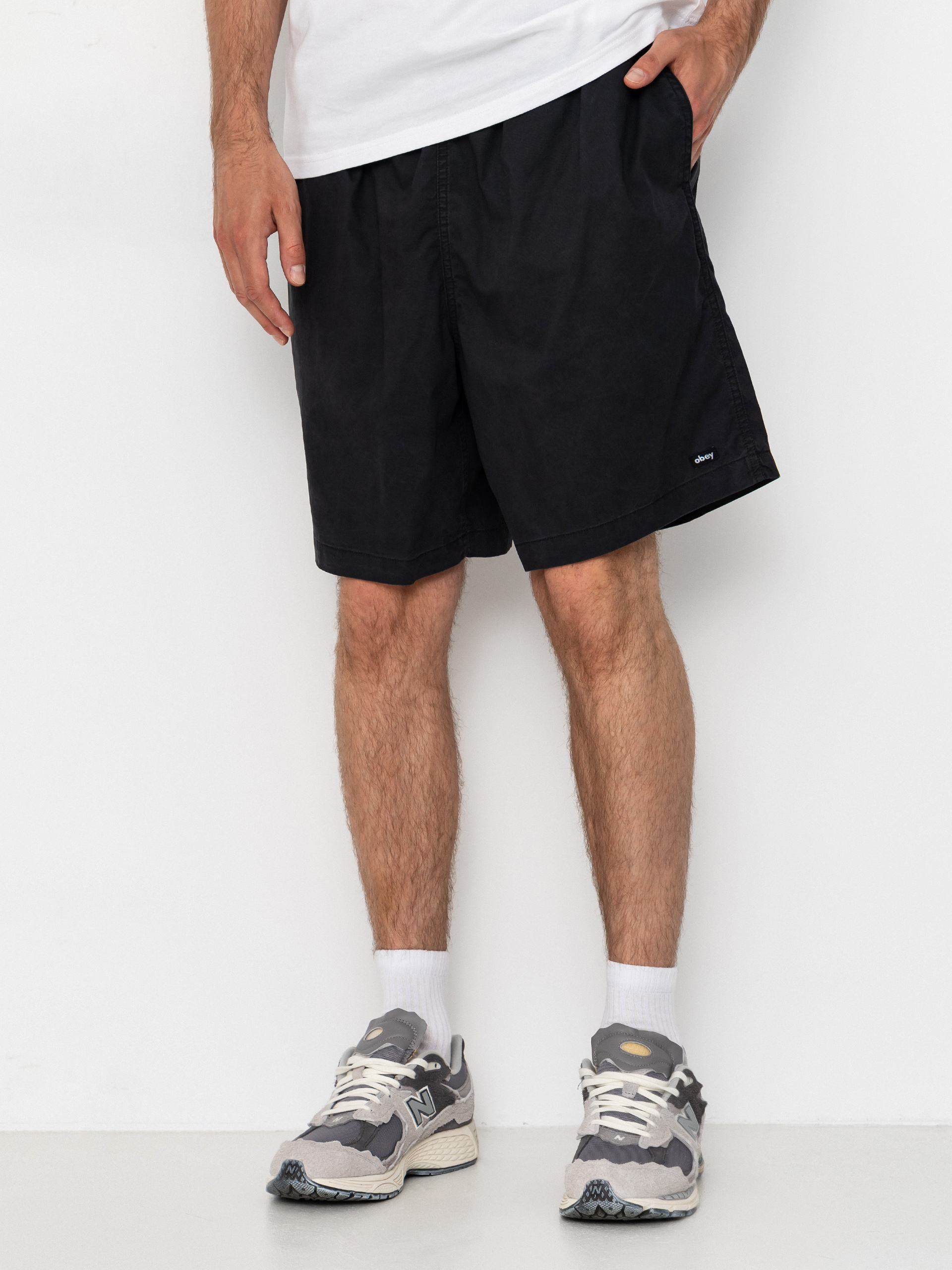 Шорти OBEY Easy Trail (black faded wash)