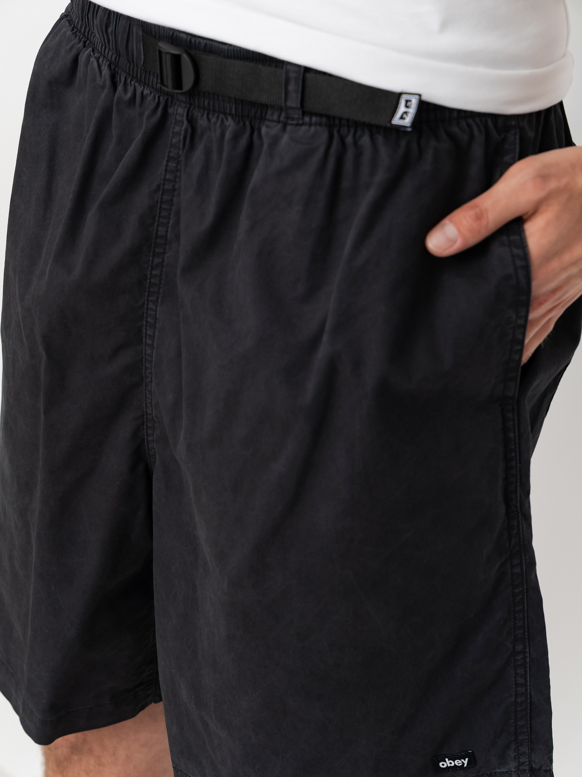 Шорти OBEY Easy Trail (black faded wash)