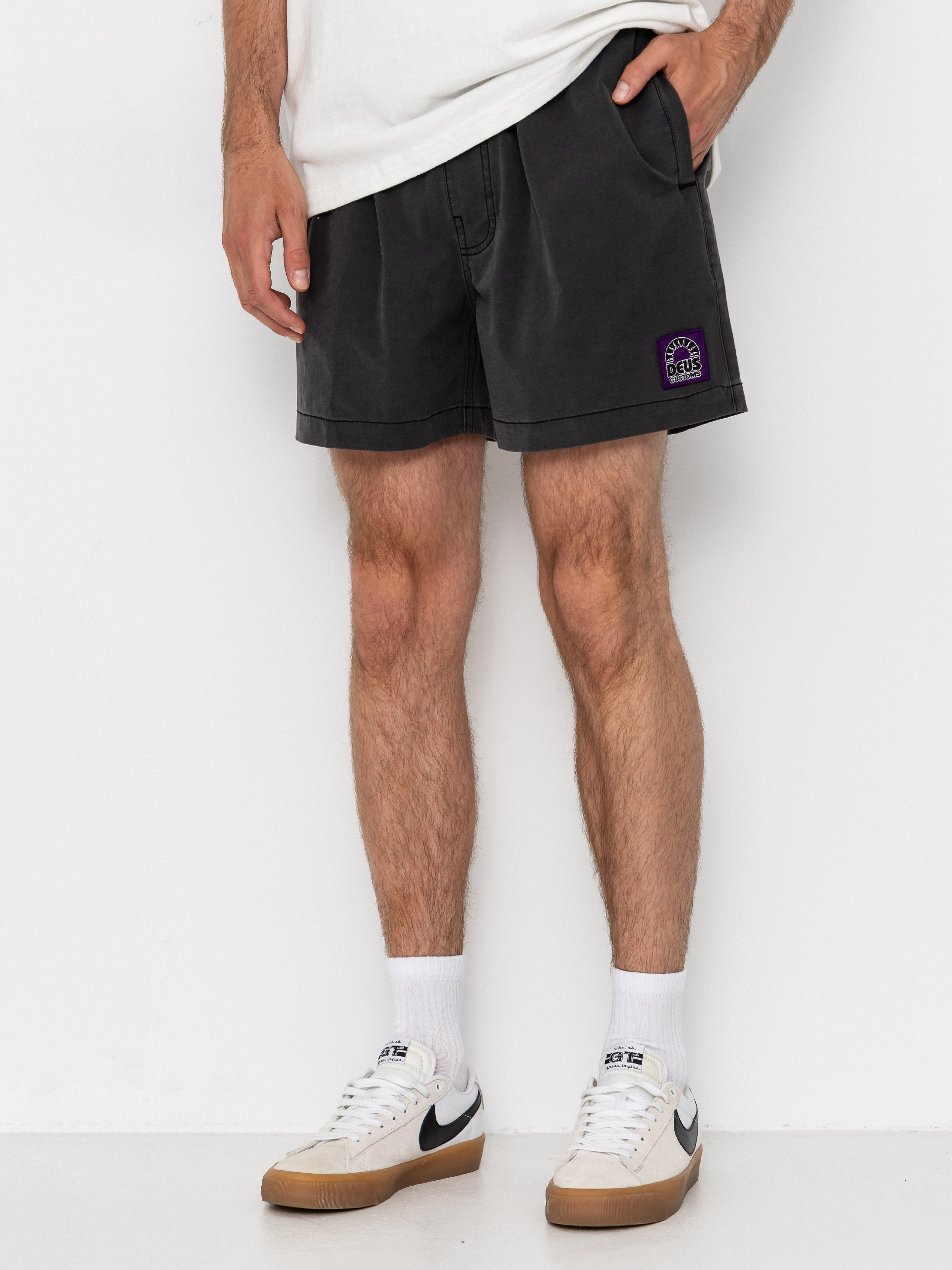 Пляжні шорти Deus Ex Machina Sandbar Garment Dyed Mesh (anthracite)
