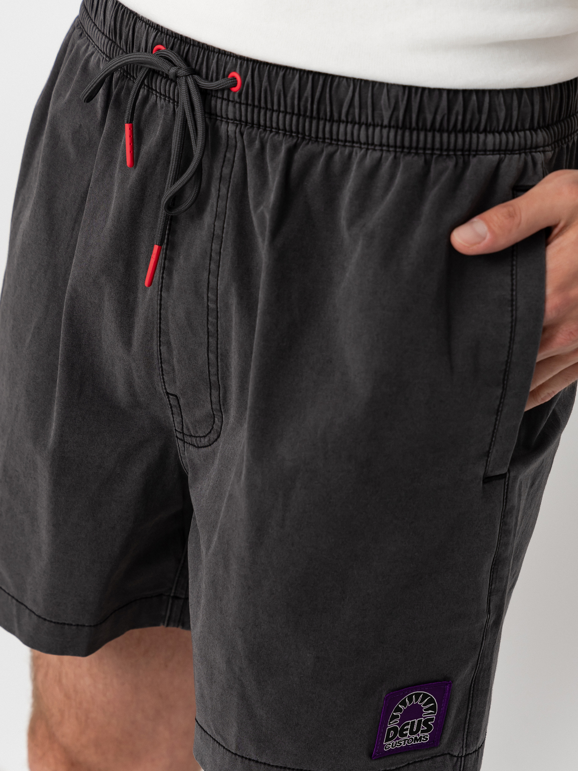 Пляжні шорти Deus Ex Machina Sandbar Garment Dyed Mesh (anthracite)