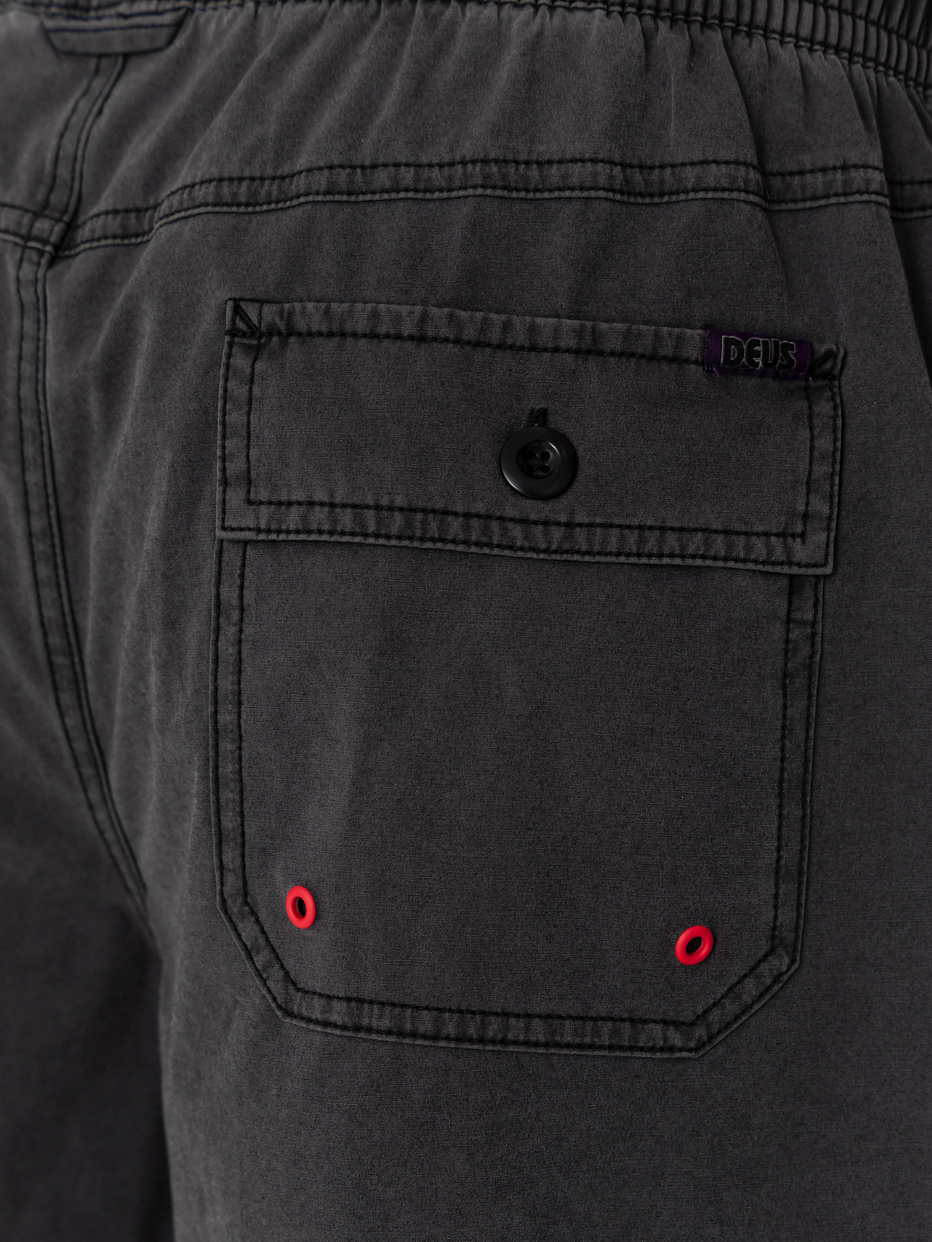 Пляжні шорти Deus Ex Machina Sandbar Garment Dyed Mesh (anthracite)