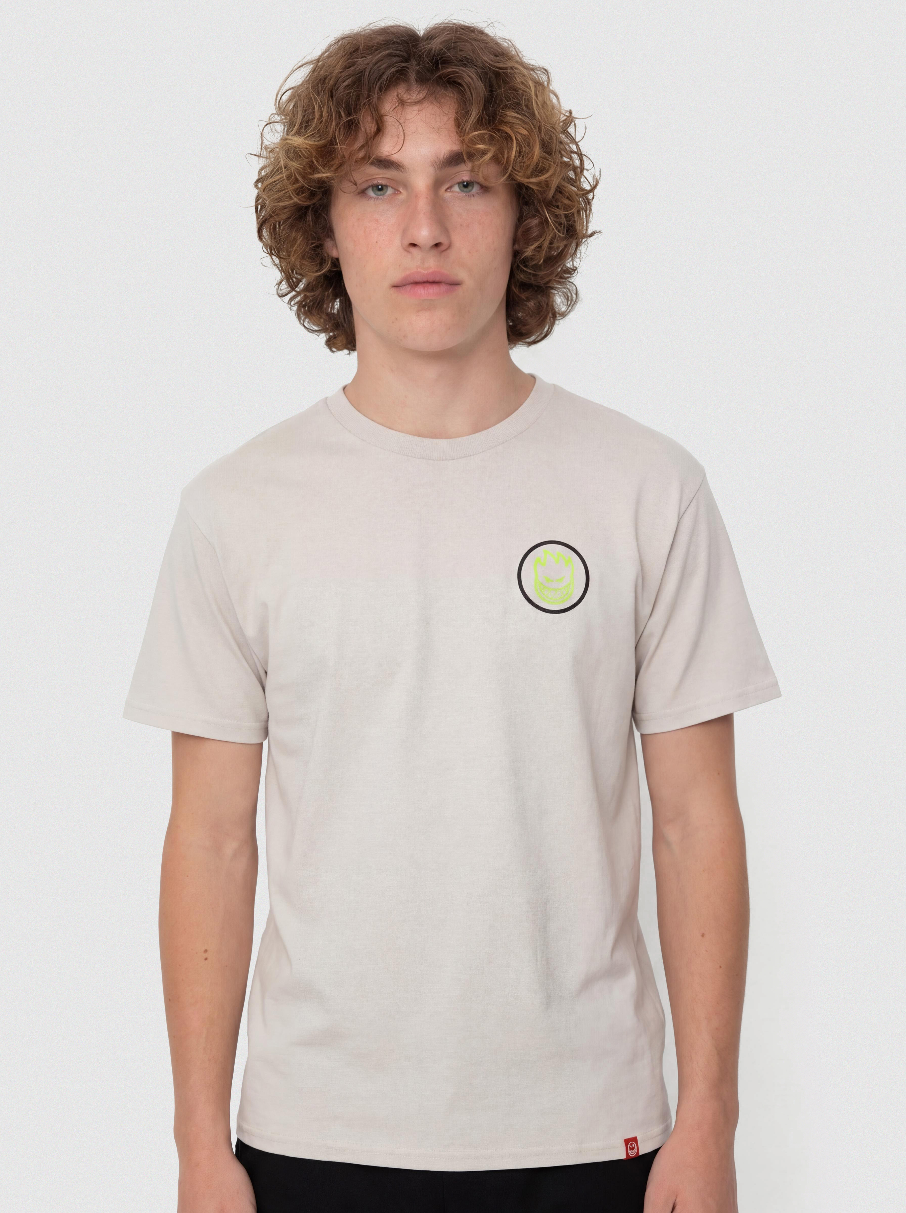 Футболка Spitfire Classic Swirl Overlay (ice grey w/black green prints)