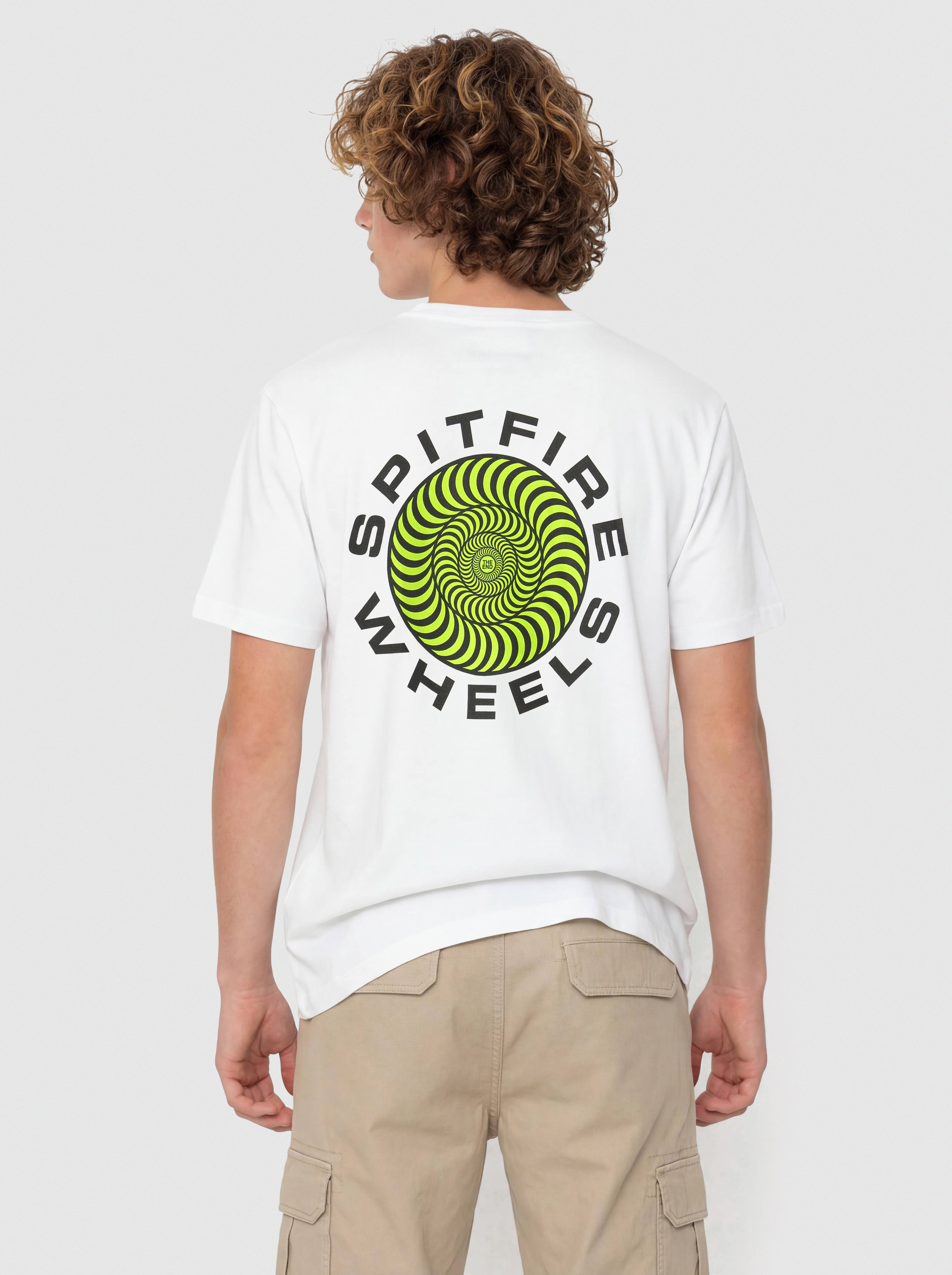 Футболка Spitfire Classic 87 Swirl Fill (white w/green black prints)
