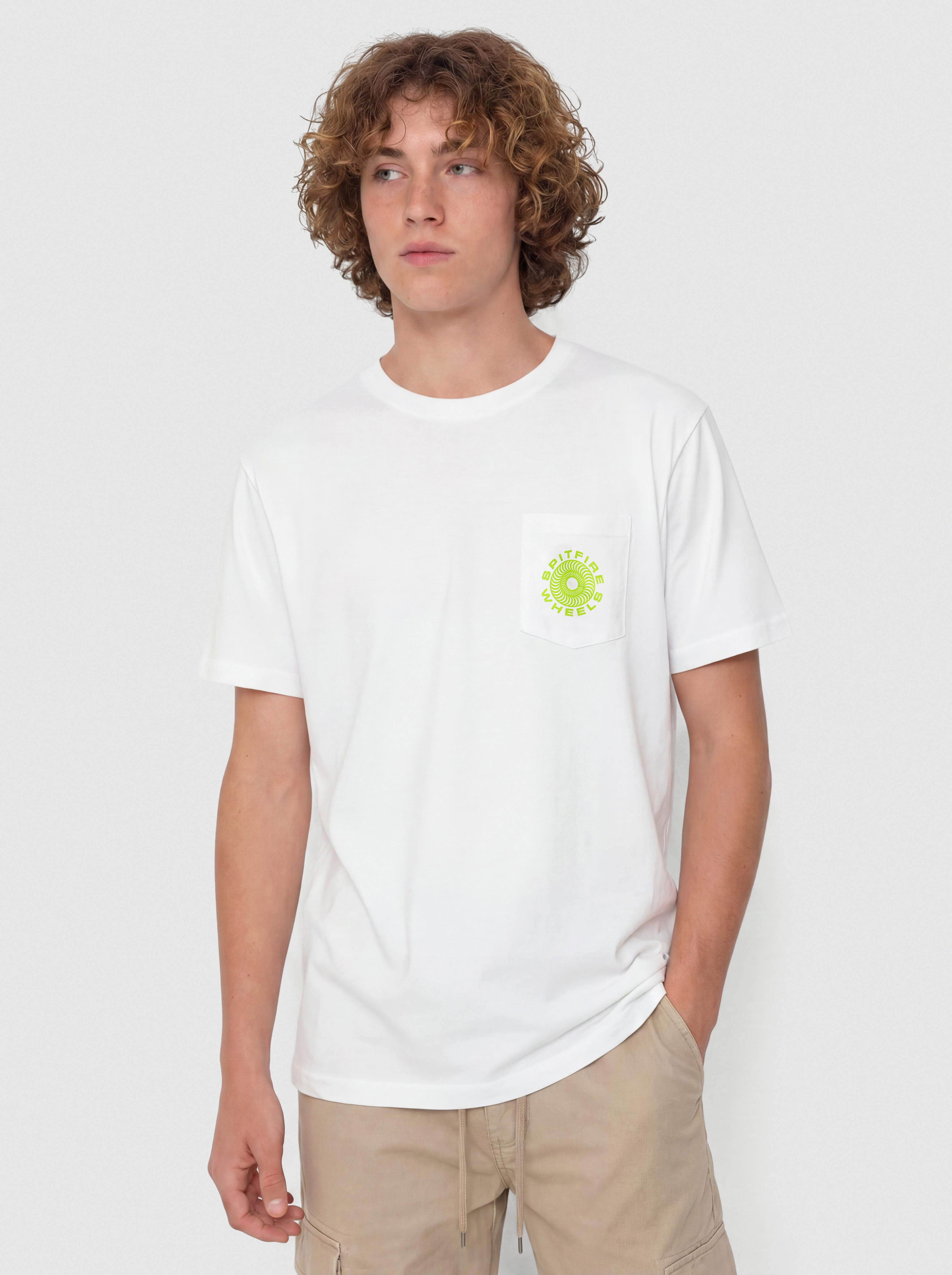 Футболка Spitfire Classic 87 Swirl Fill (white w/green black prints)
