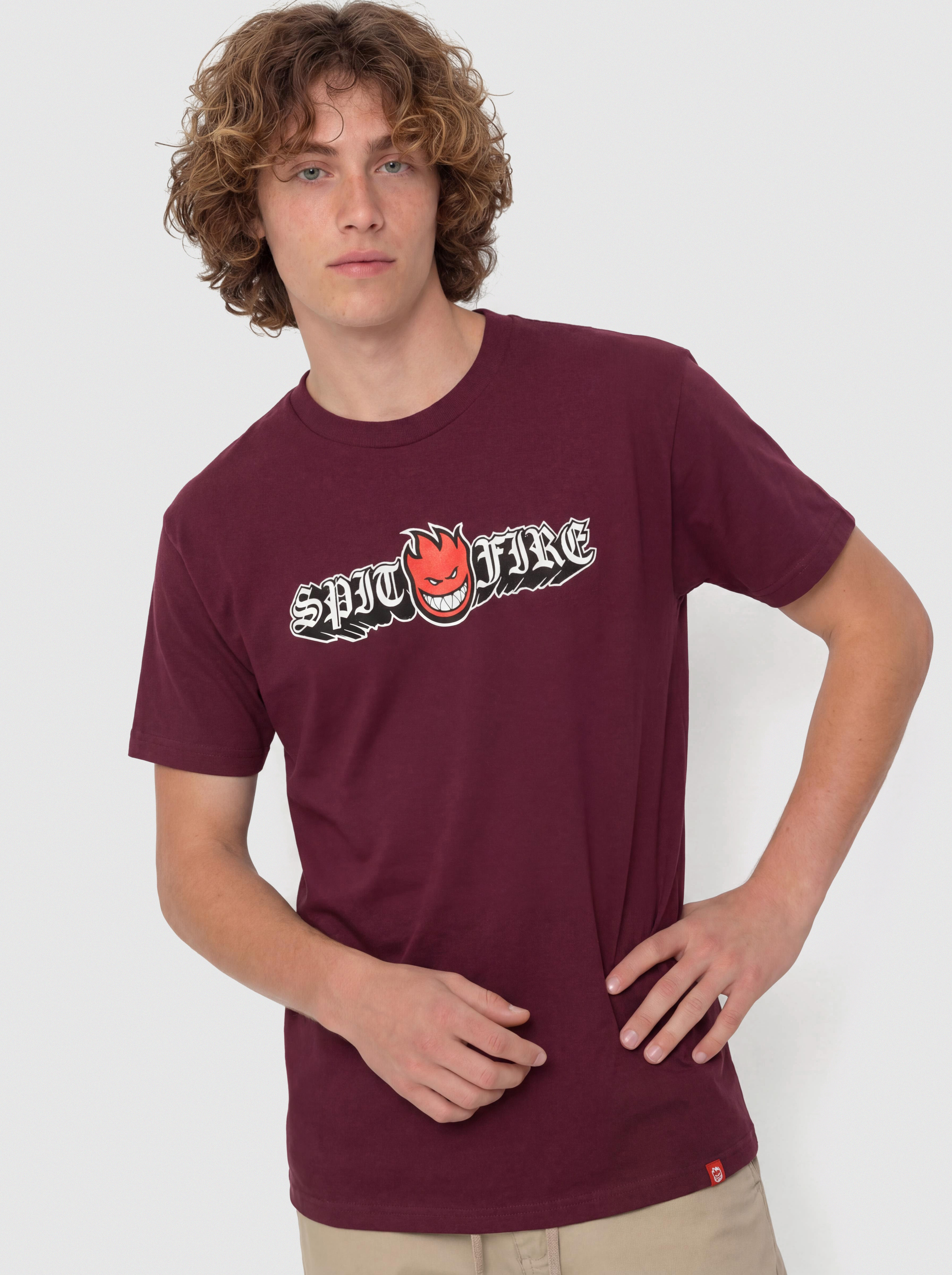 u0424u0443u0442u0431u043eu043bu043au0430 Spitfire Old E Drop Bighead (burgundy w/red black & white print)