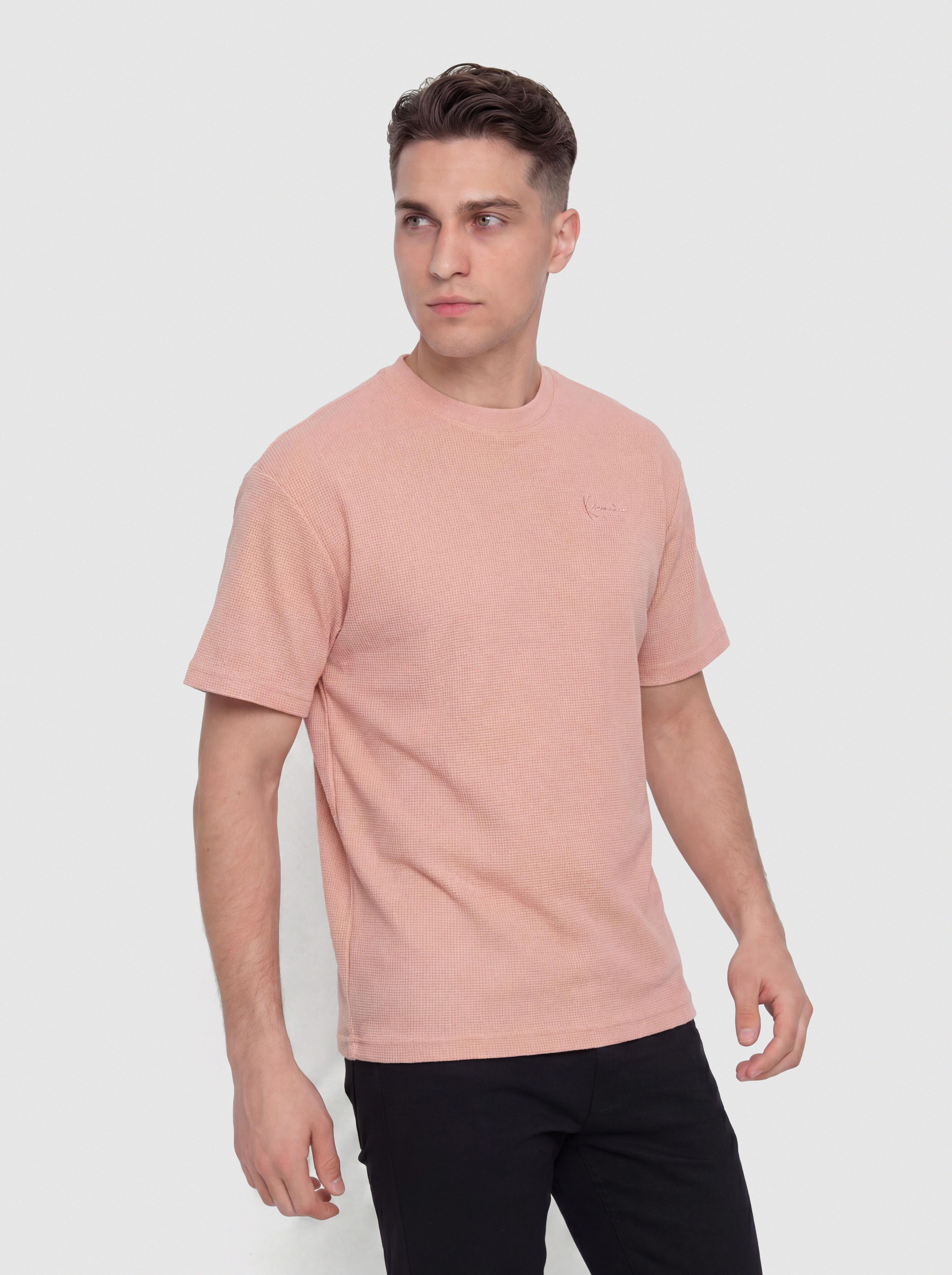 Футболка Karl Kani Signature Waffle Oversized (pink)