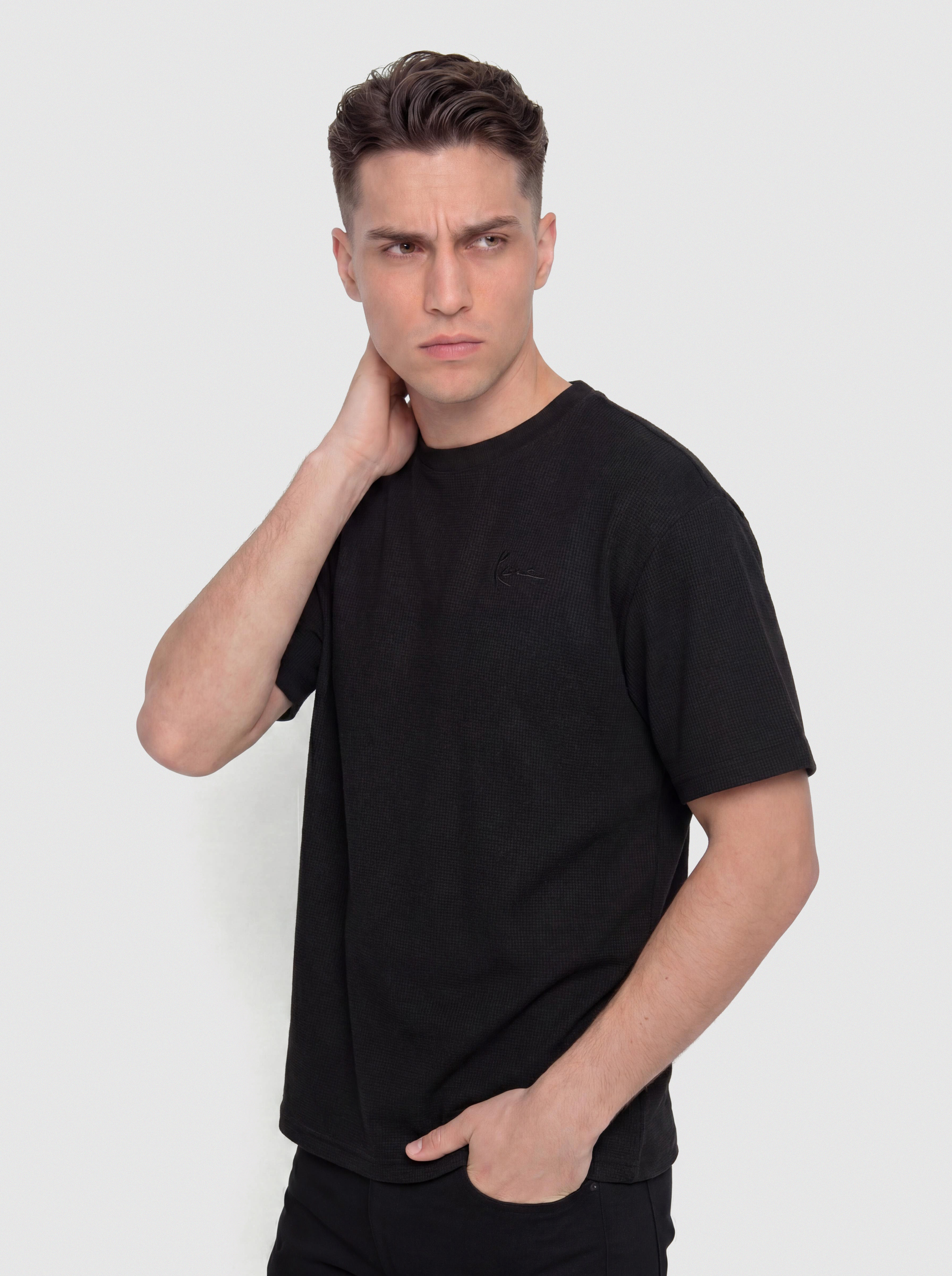 Футболка Karl Kani Signature Waffle Oversized (black)