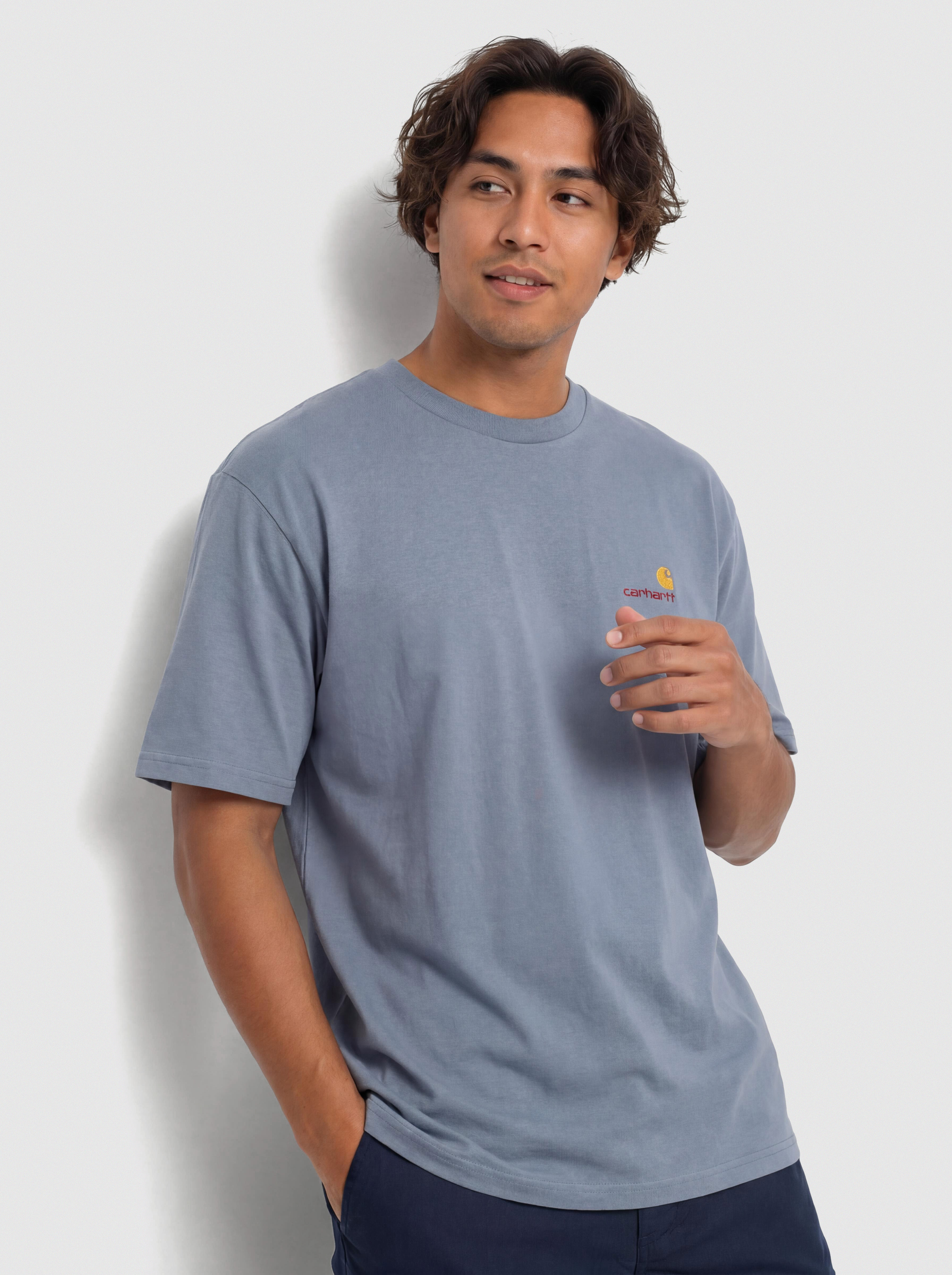 Футболка Carhartt WIP American Script (shady blue)