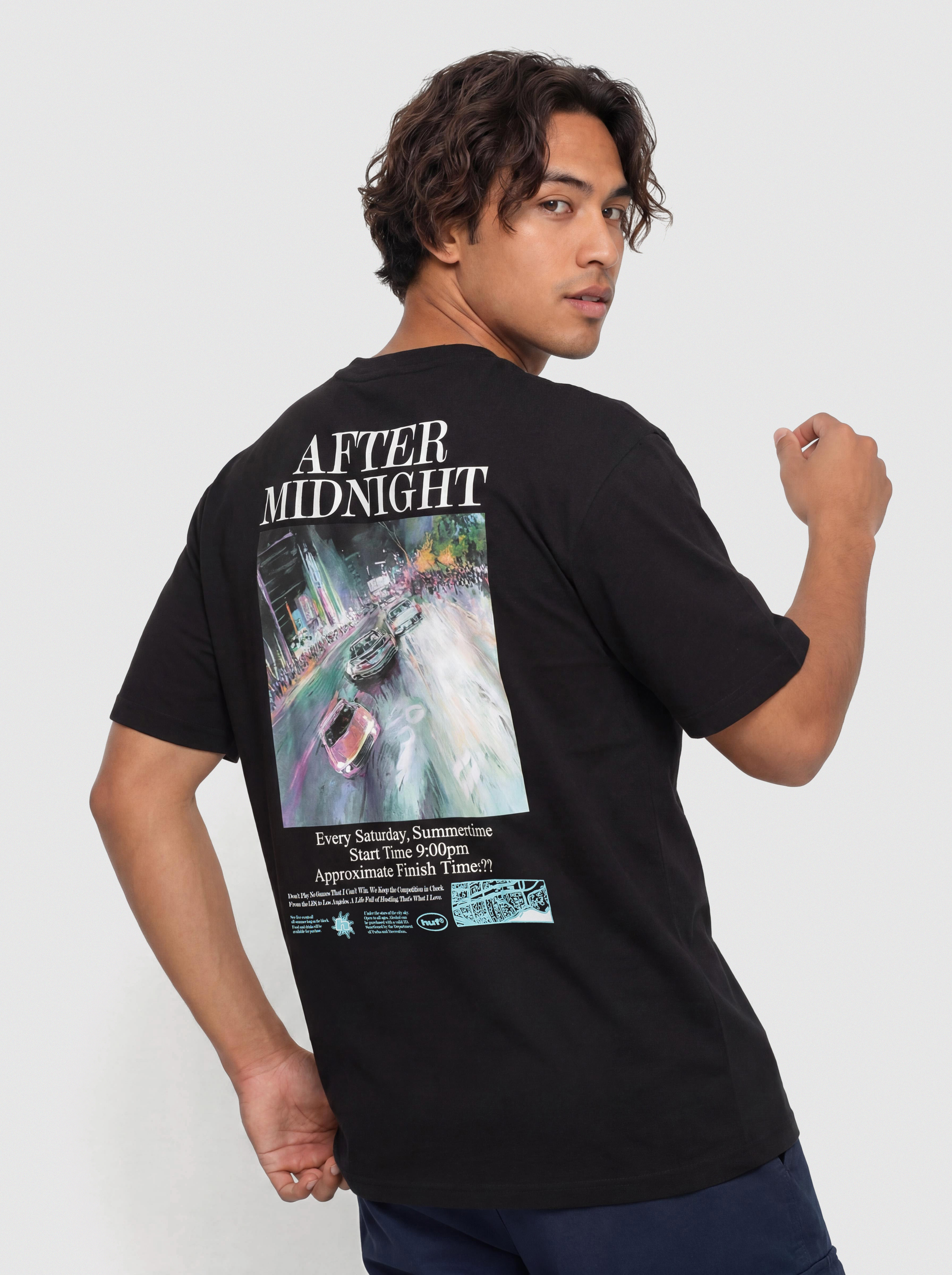 Футболка HUF After Midnight (black)