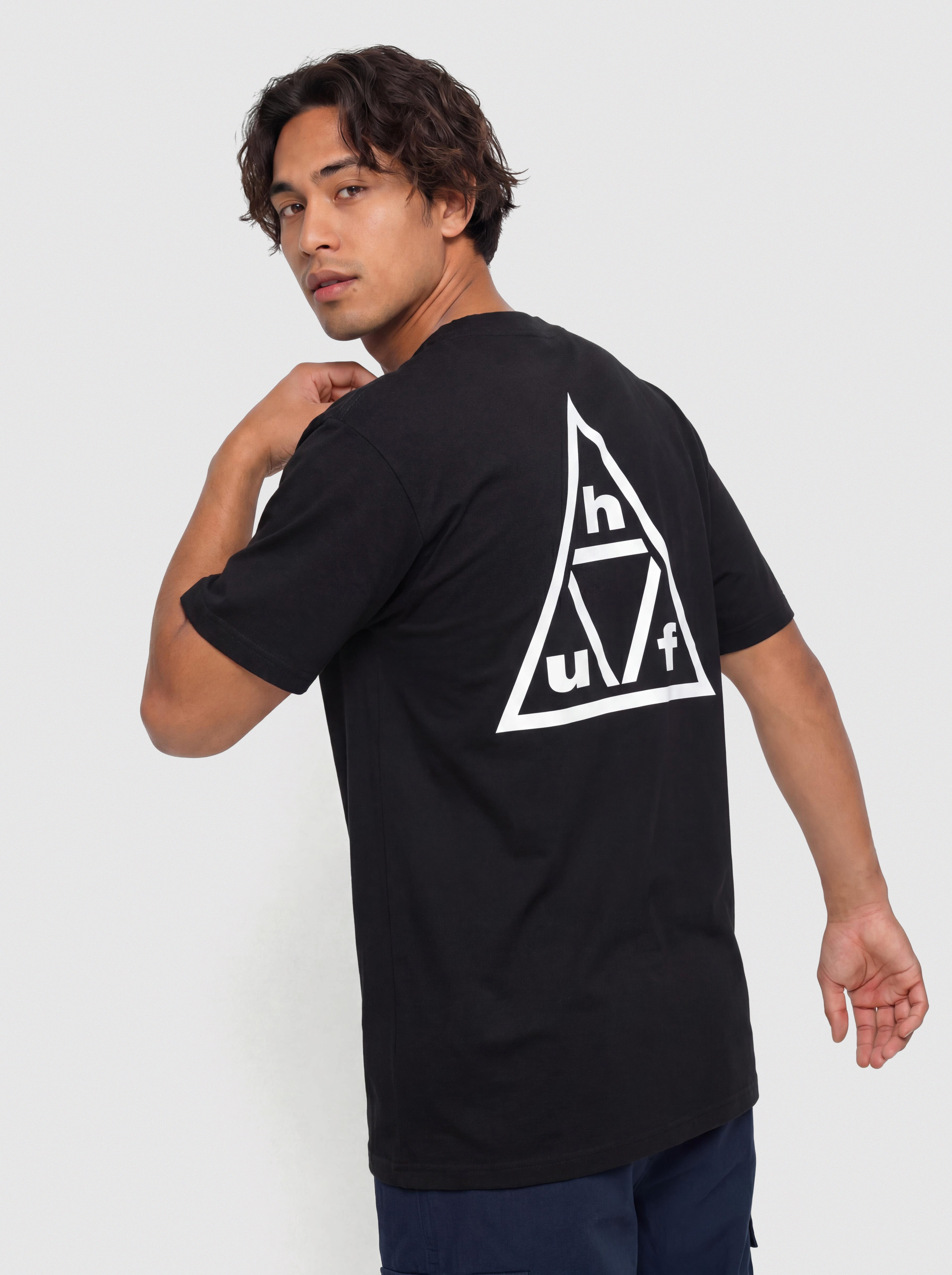 Футболка HUF Triple Triangle (black/white)