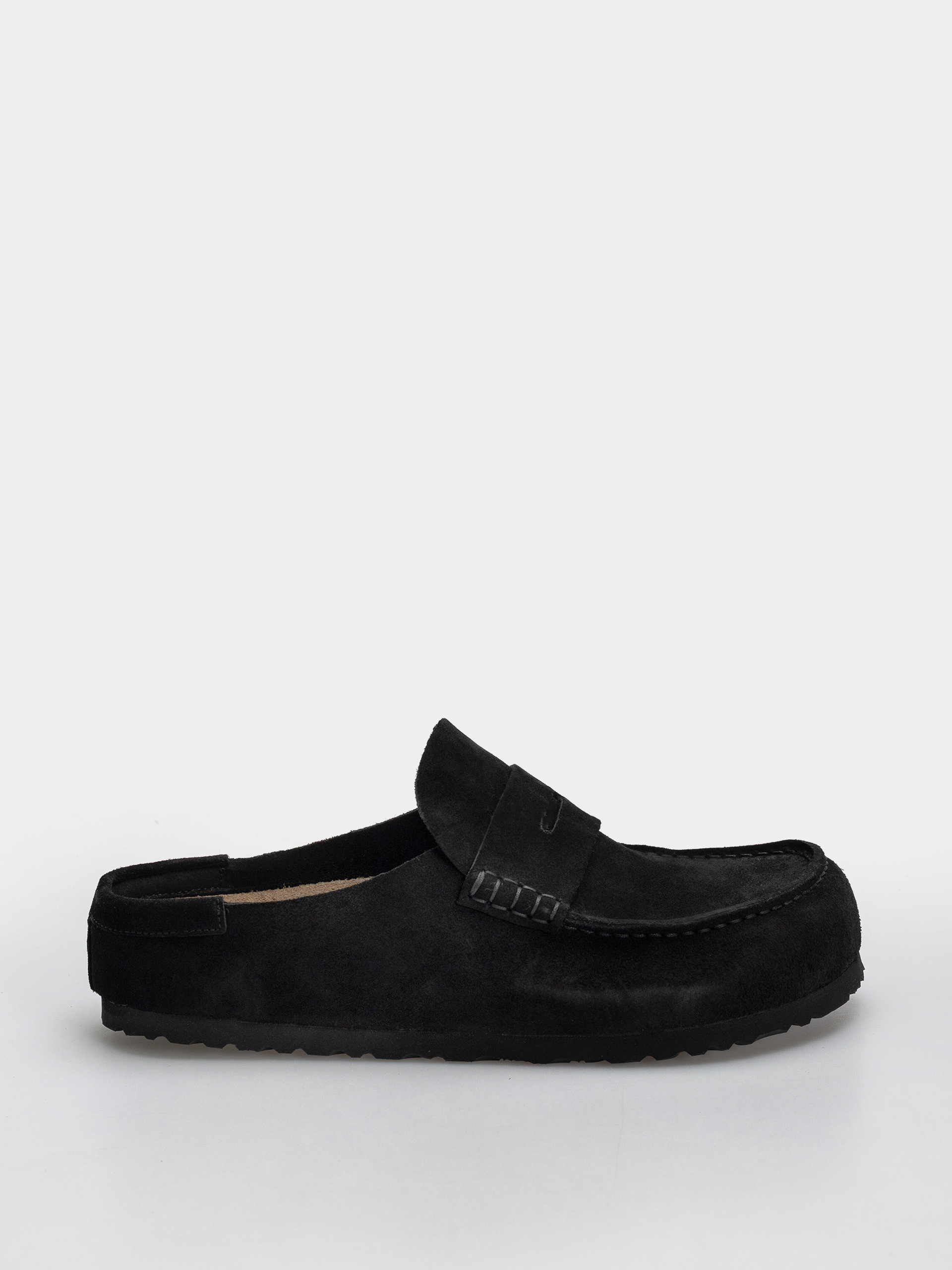 u0428u043bu044cu043eu043fu0430u043du0446u0456 Birkenstock Naples Wrapped Suede Leather Regular (black)
