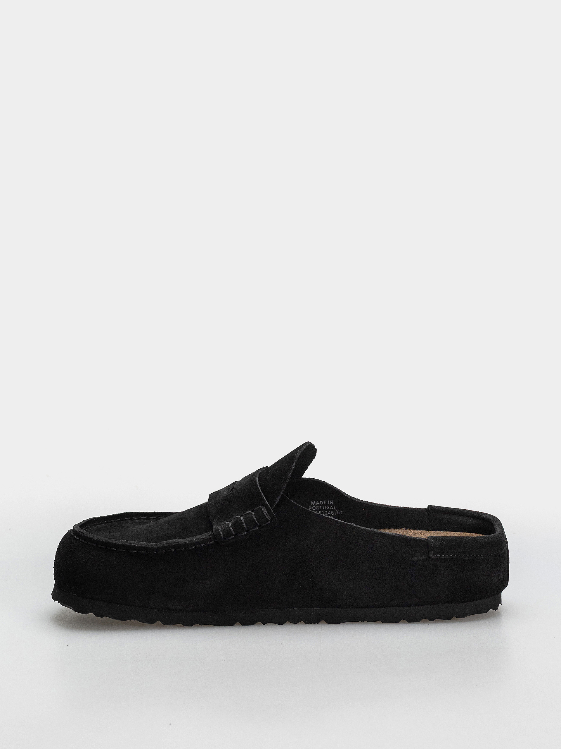 Шльопанці Birkenstock Naples Wrapped Suede Leather Regular (black)