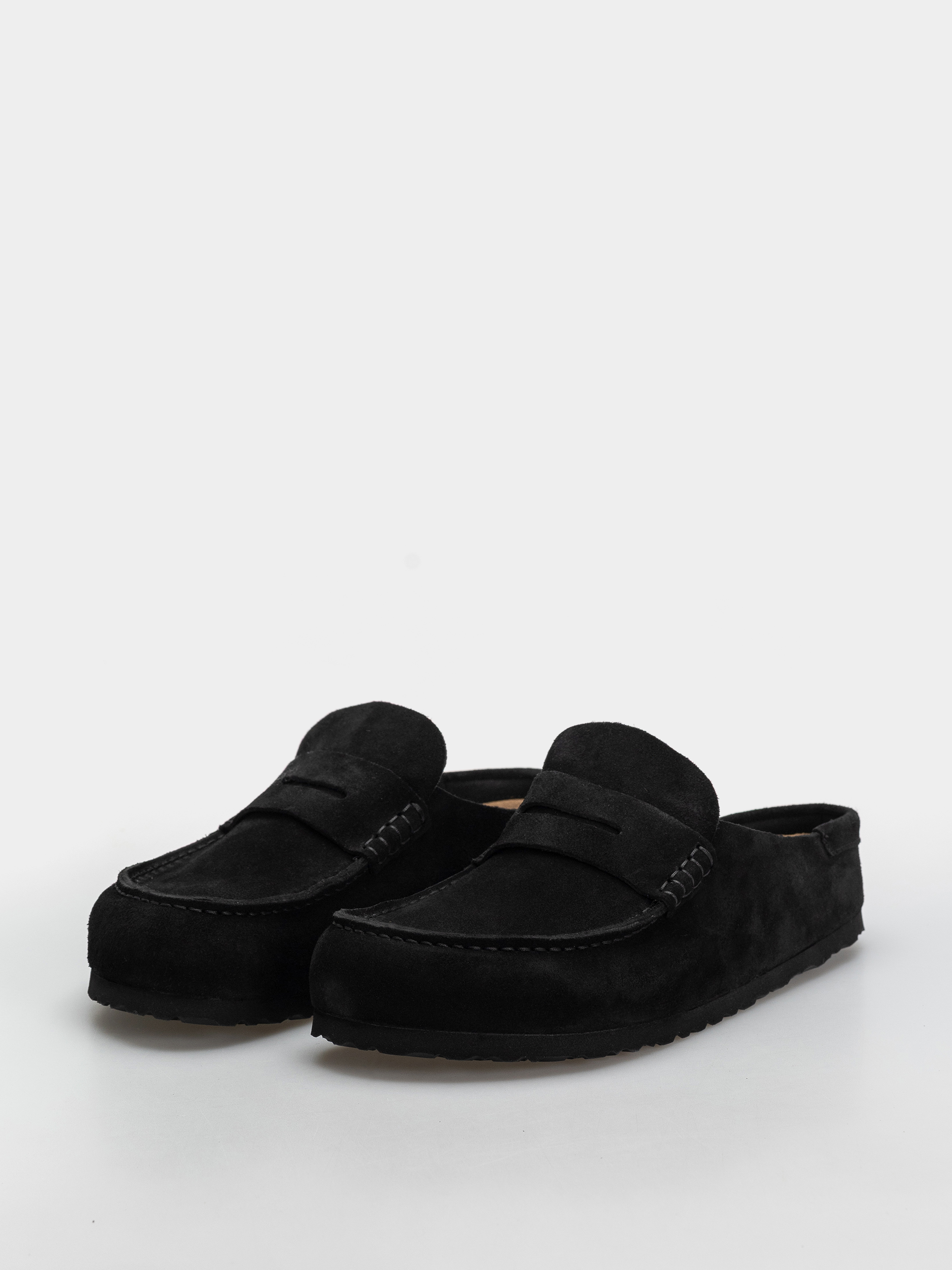 Шльопанці Birkenstock Naples Wrapped Suede Leather Regular (black)