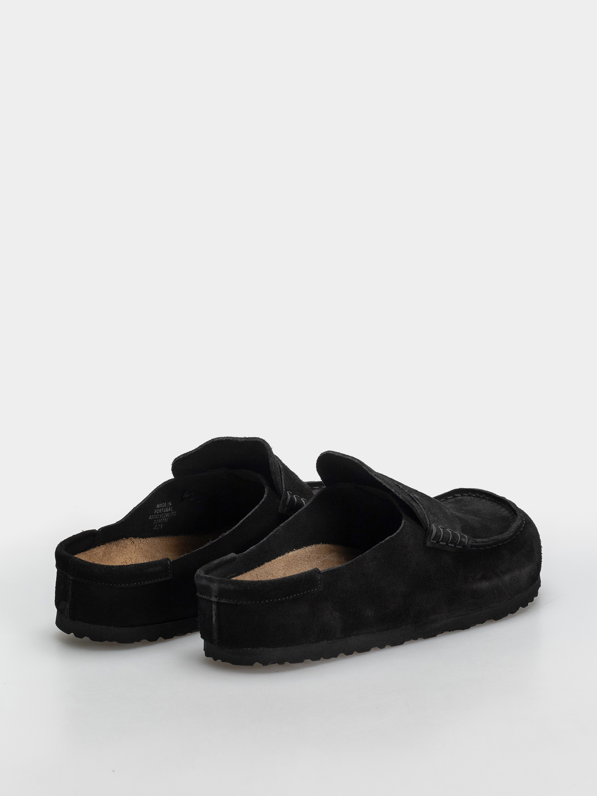 Шльопанці Birkenstock Naples Wrapped Suede Leather Regular (black)