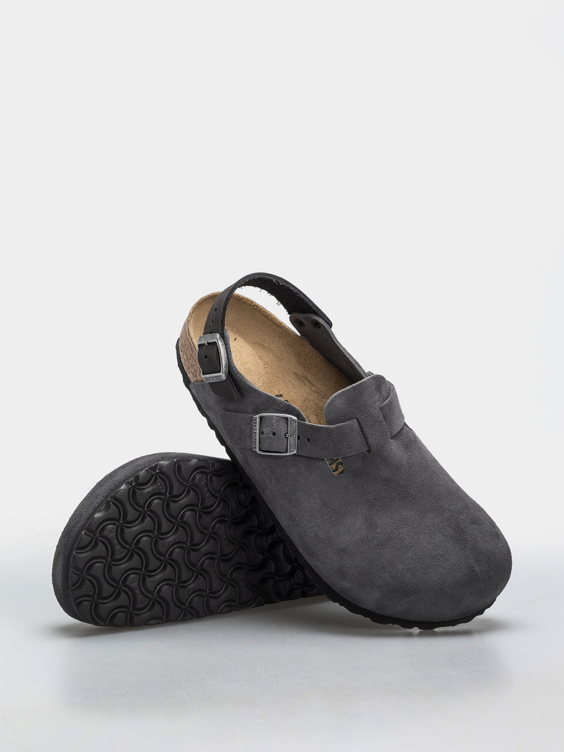 Шльопанці Birkenstock Tokio Suede Leather Regular (charcoal)