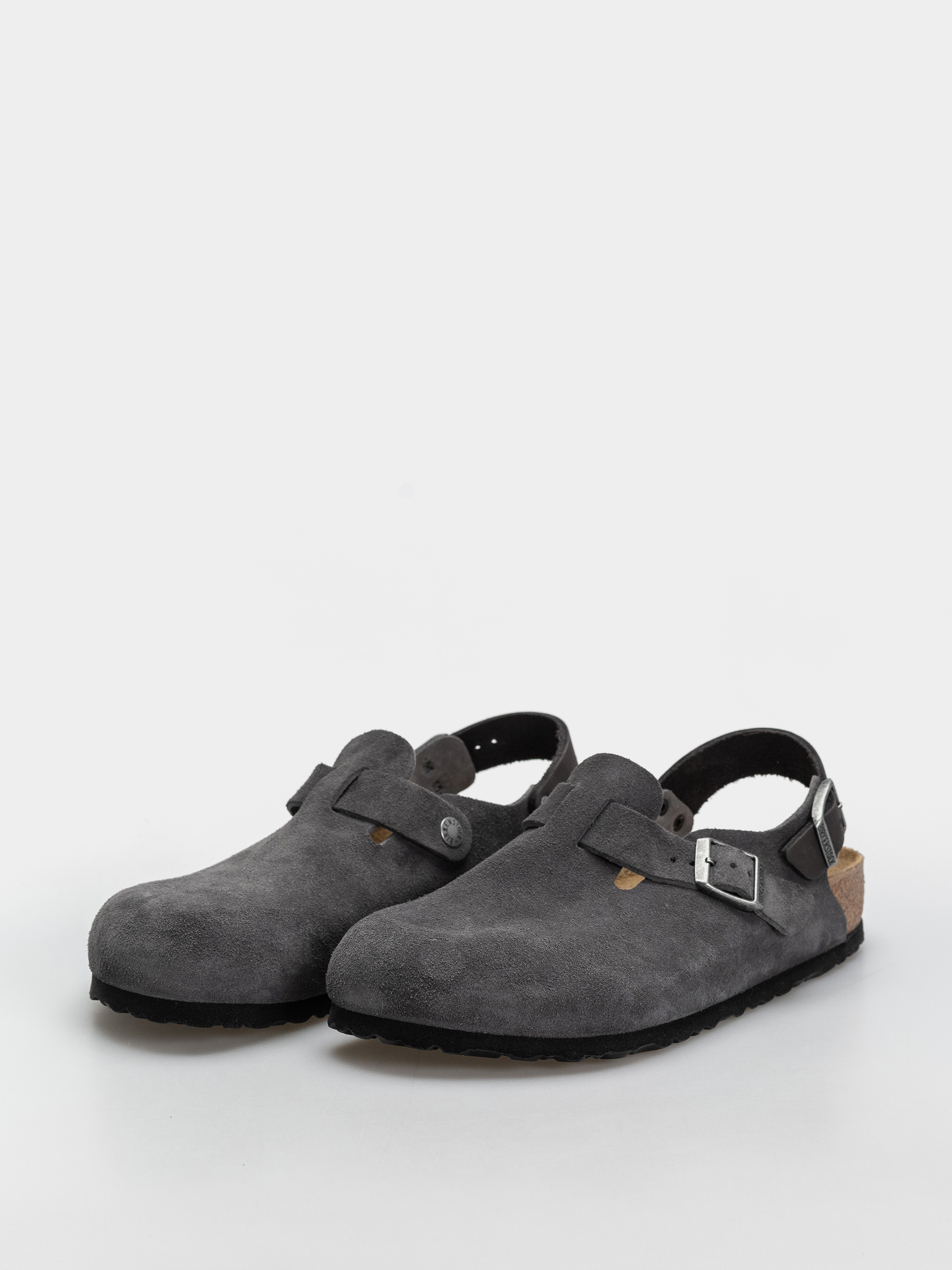 Шльопанці Birkenstock Tokio Suede Leather Regular (charcoal)
