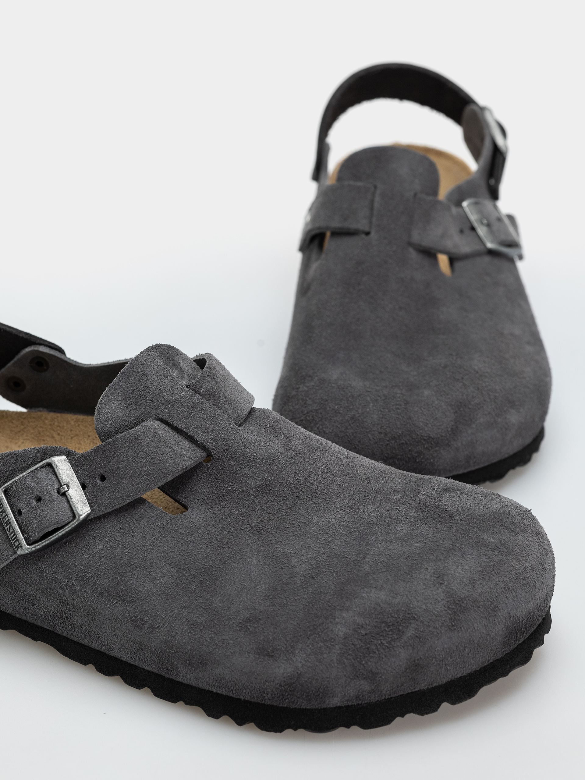 Шльопанці Birkenstock Tokio Suede Leather Regular (charcoal)