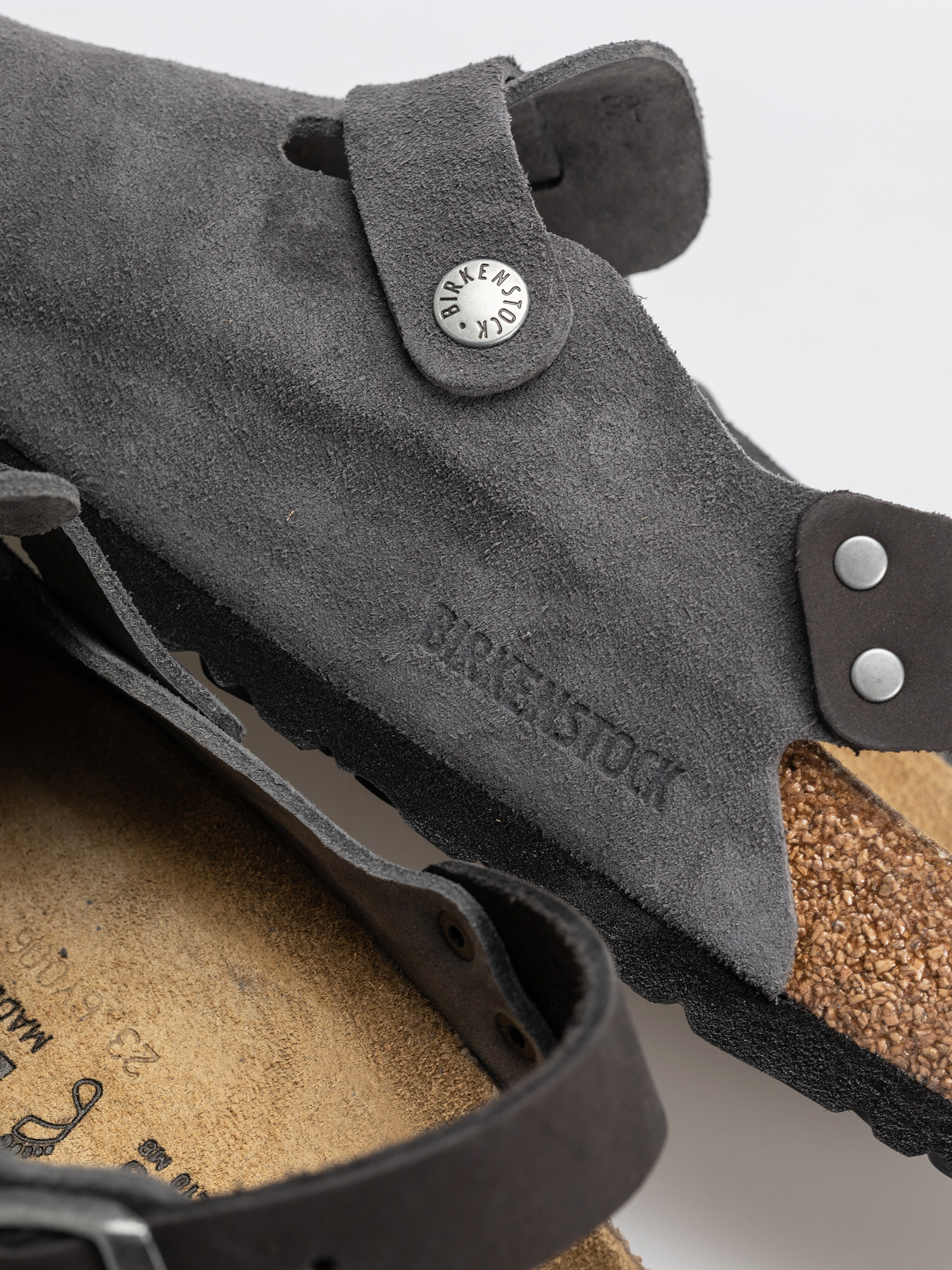 Шльопанці Birkenstock Tokio Suede Leather Regular (charcoal)