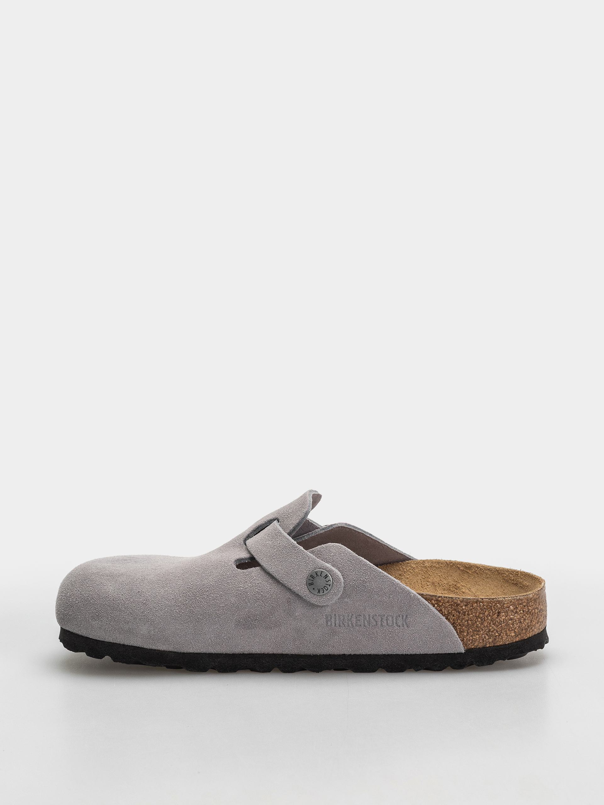 Шльопанці Birkenstock Boston Suede Leather Narrow (lavender sky)
