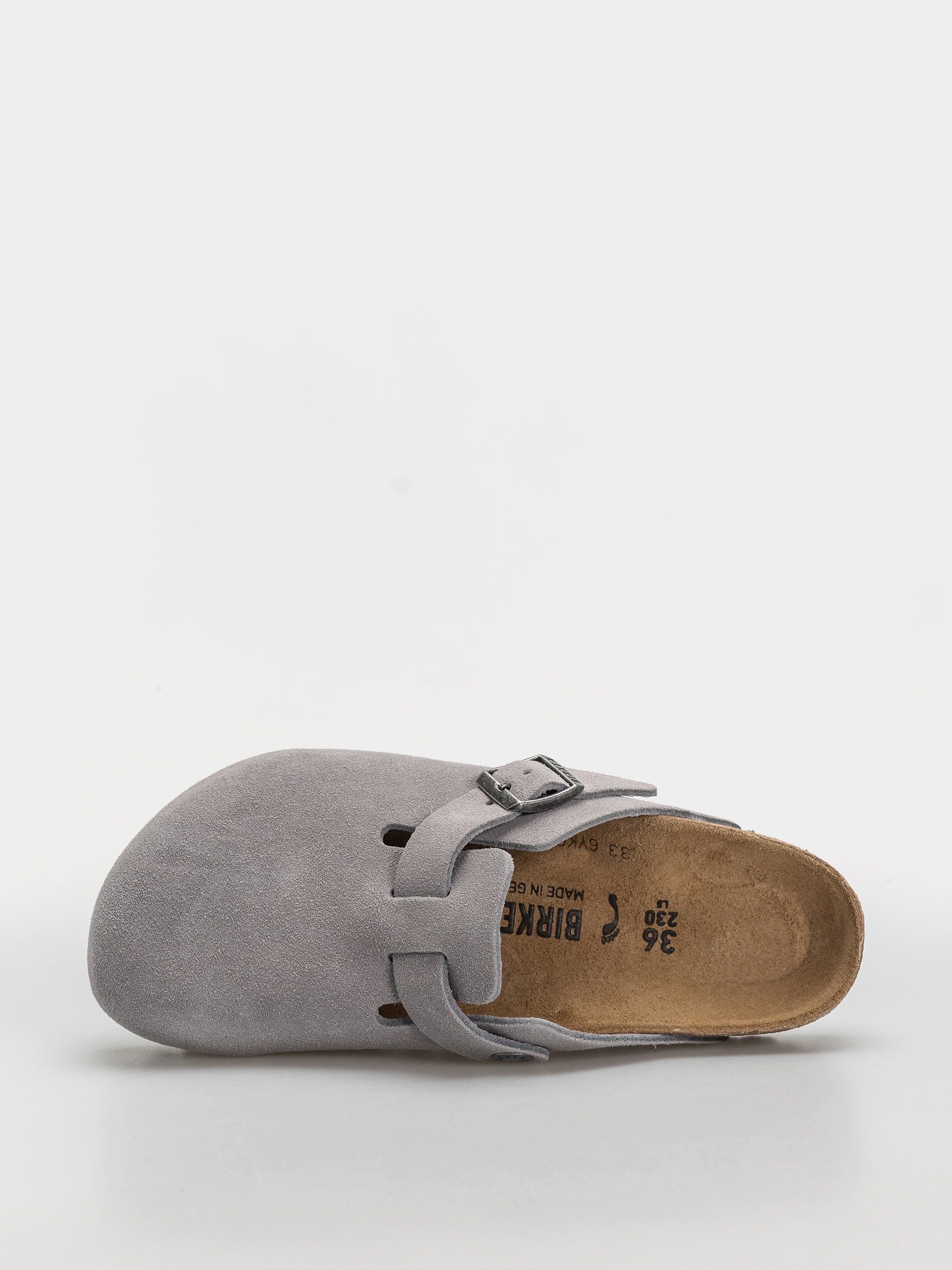 Шльопанці Birkenstock Boston Suede Leather Narrow (lavender sky)