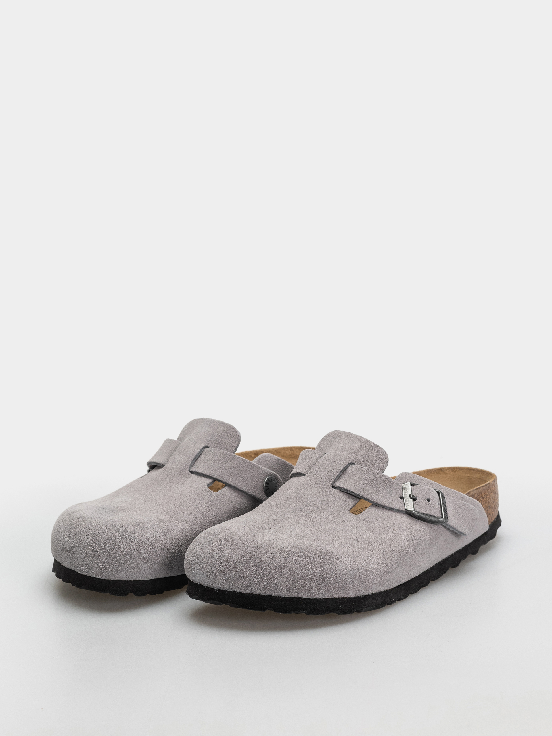 Шльопанці Birkenstock Boston Suede Leather Narrow (lavender sky)