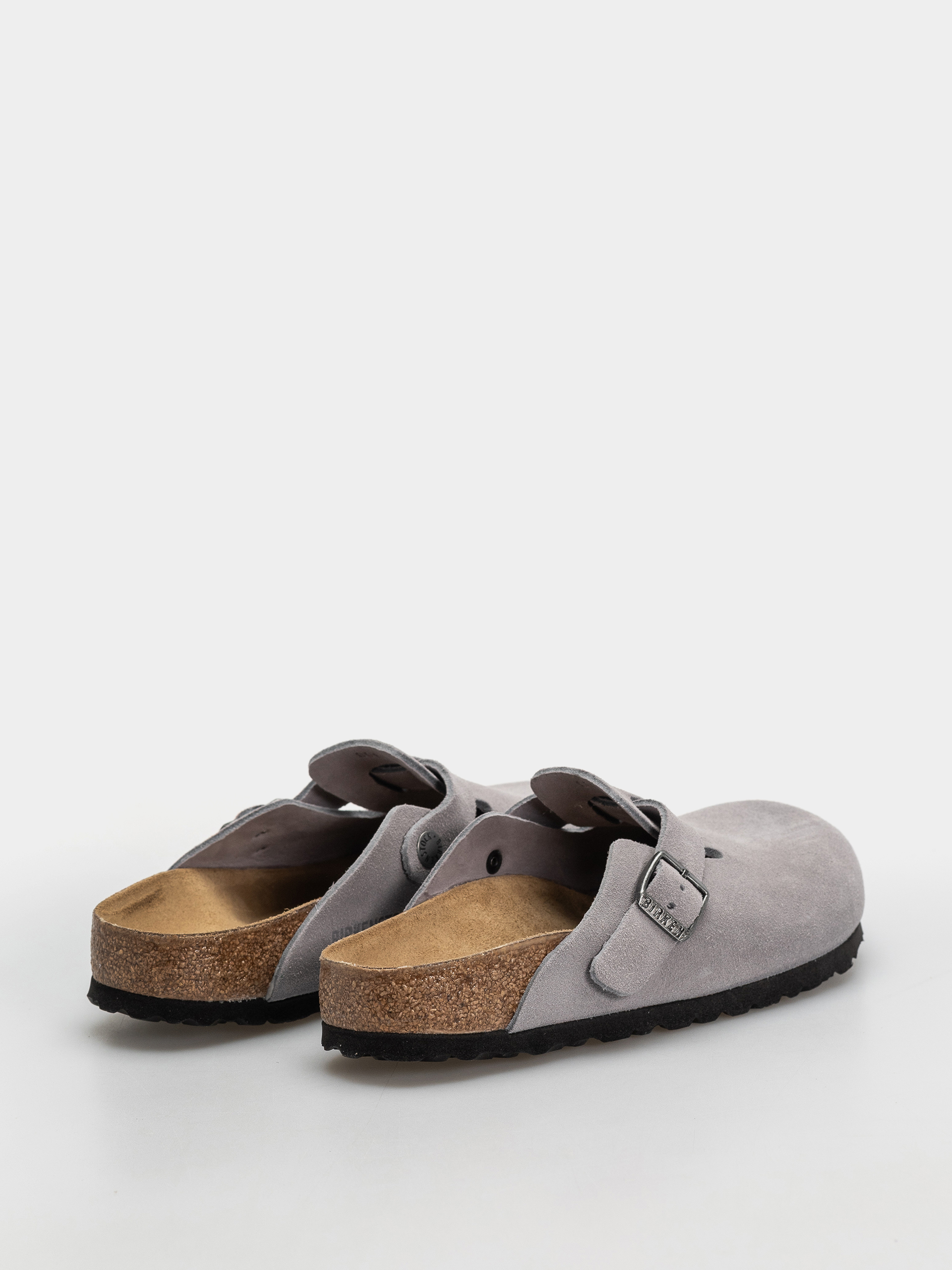 Шльопанці Birkenstock Boston Suede Leather Narrow (lavender sky)