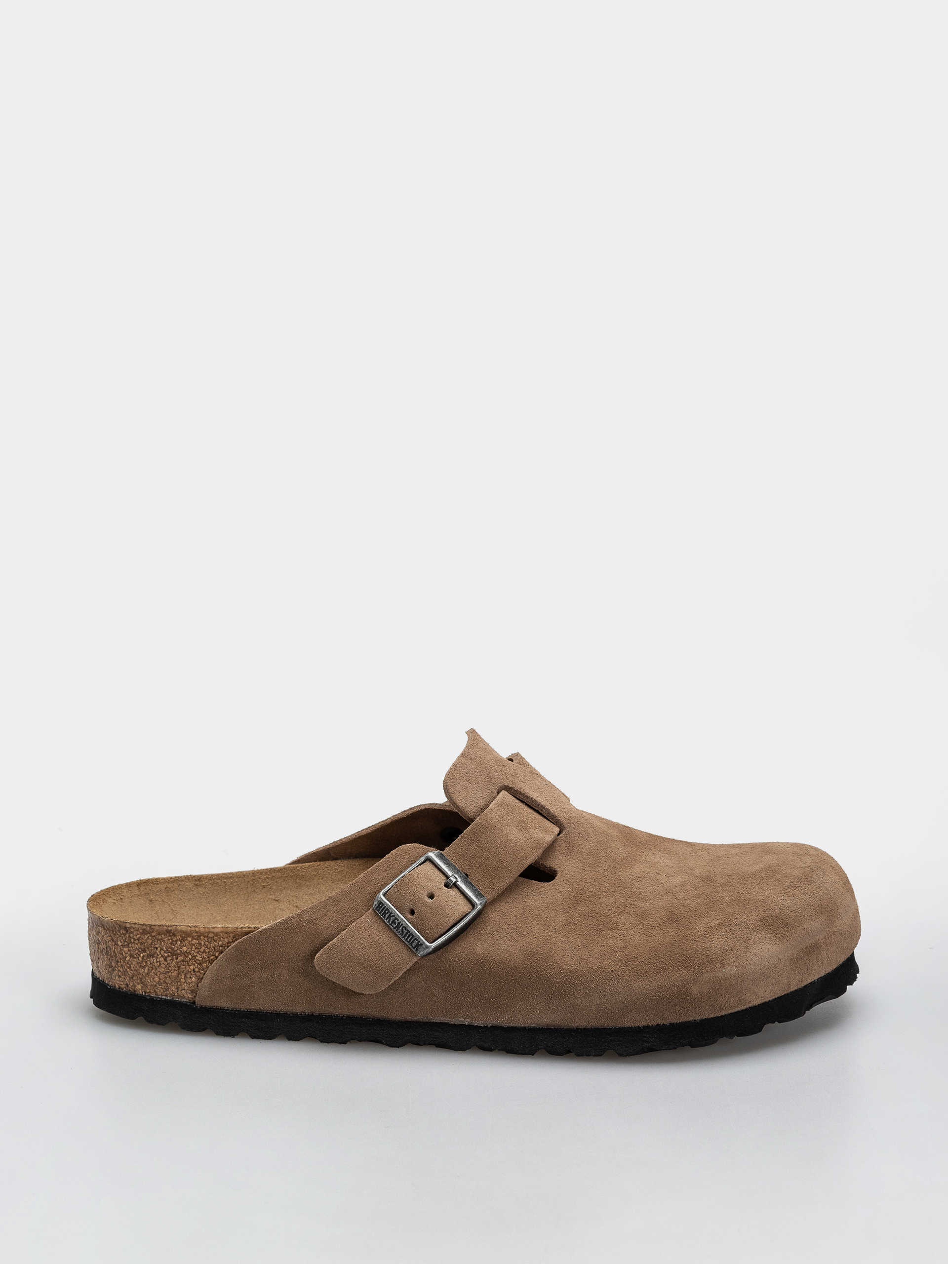 Шльопанці Birkenstock Boston Suede Leather Regular (dark tea)