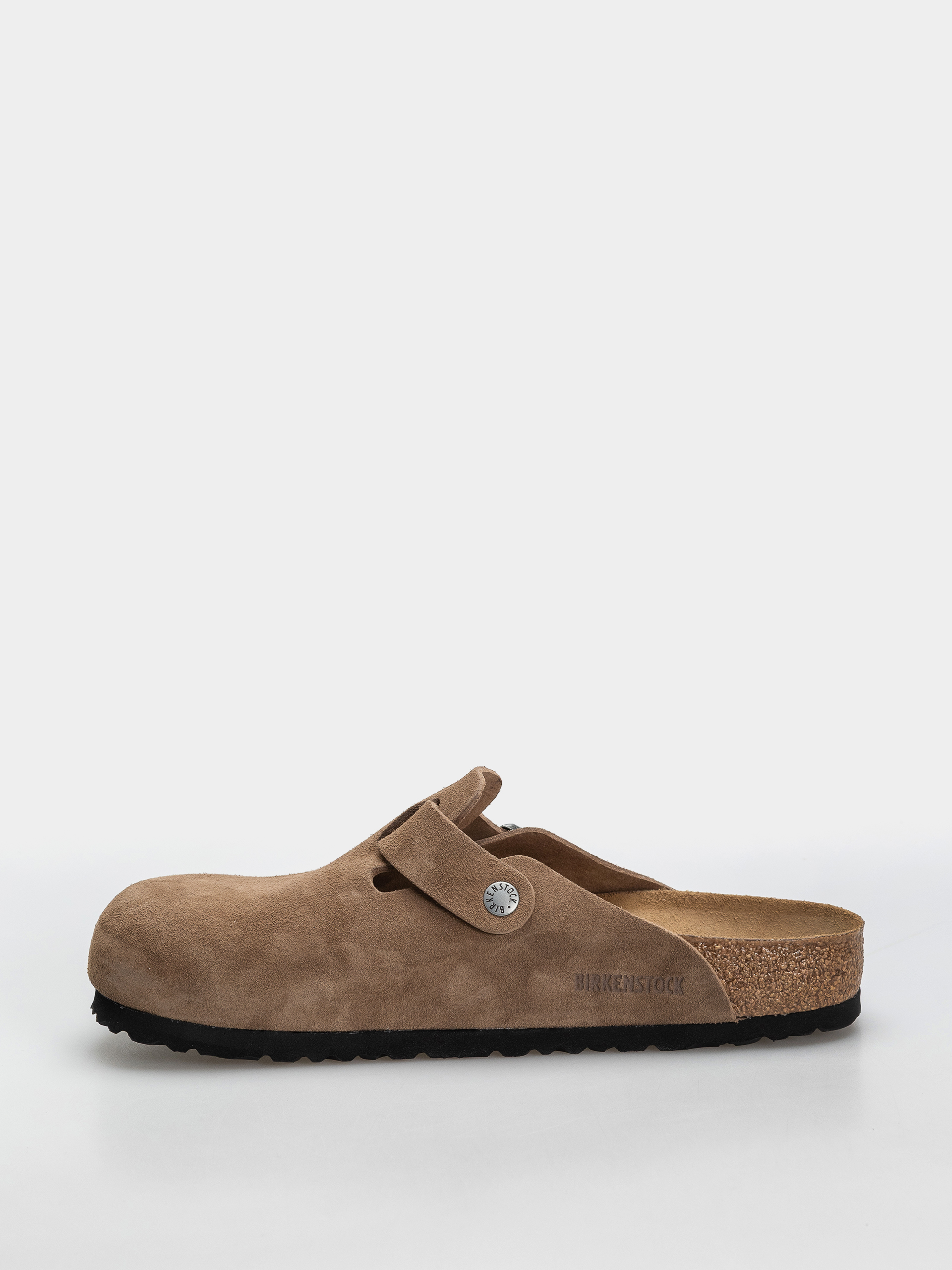 Шльопанці Birkenstock Boston Suede Leather Regular (dark tea)