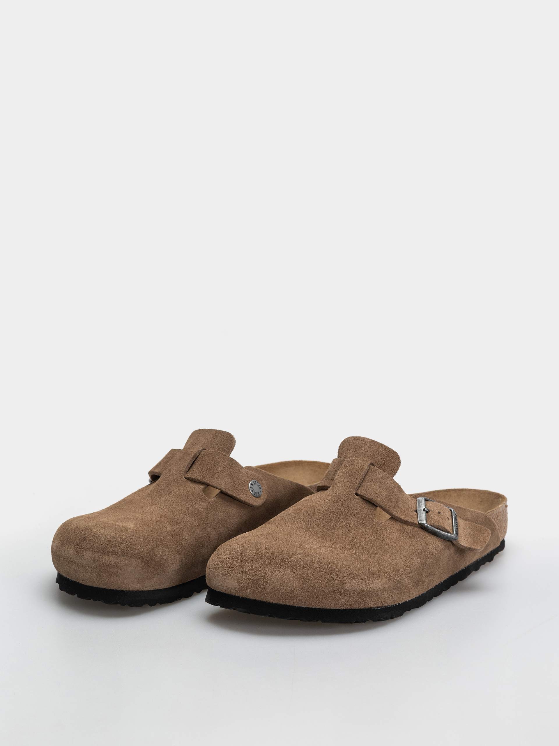 Шльопанці Birkenstock Boston Suede Leather Regular (dark tea)