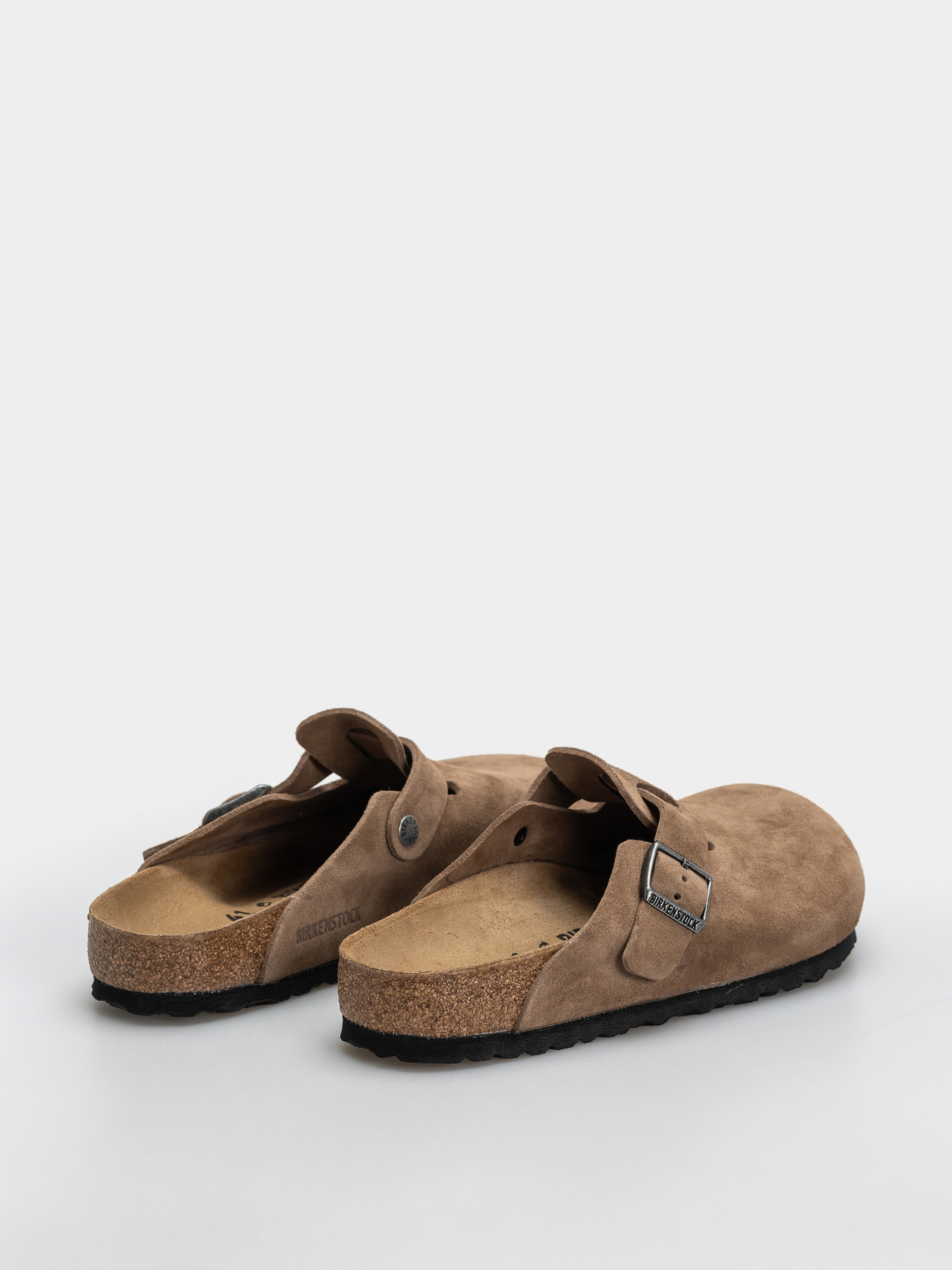 Шльопанці Birkenstock Boston Suede Leather Regular (dark tea)