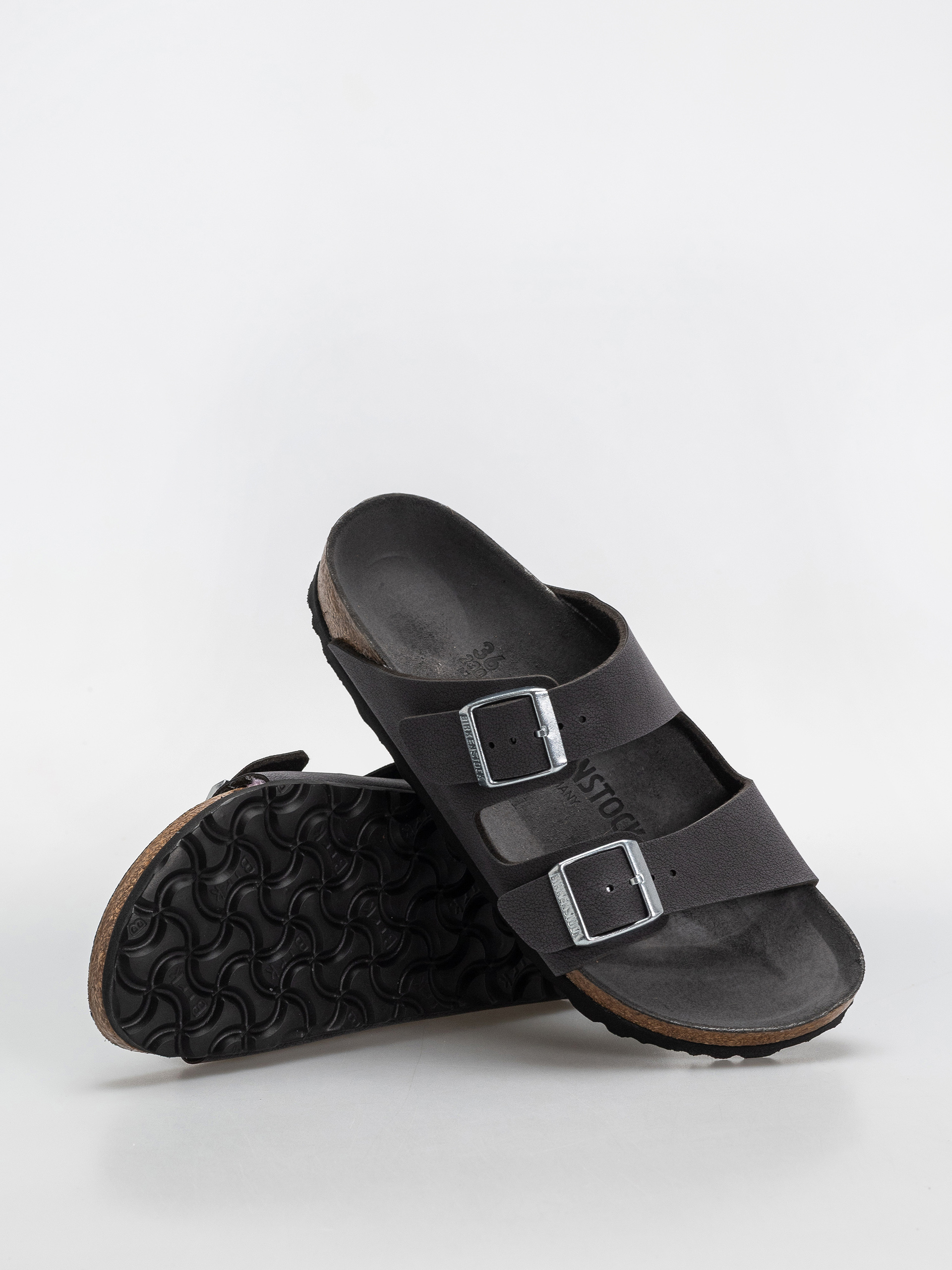 Шльопанці Birkenstock Arizona Birkibuc Narrow Wmn (velvet gray)