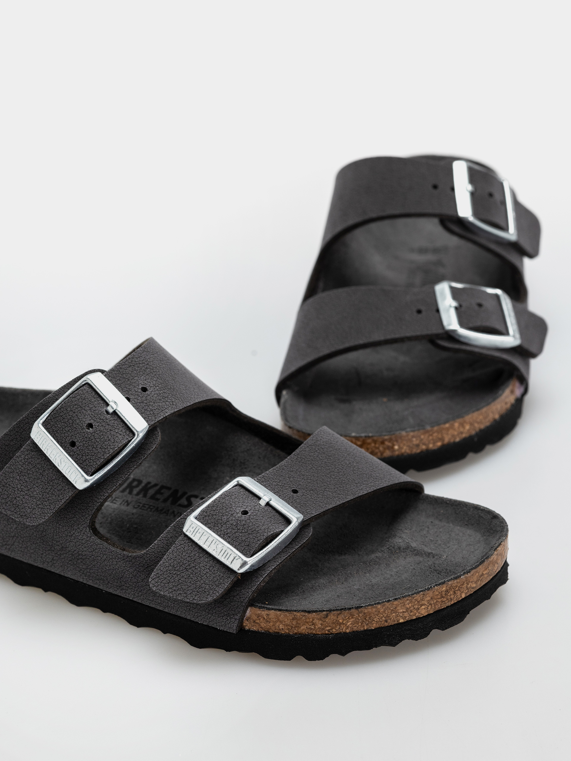 Шльопанці Birkenstock Arizona Birkibuc Narrow Wmn (velvet gray)