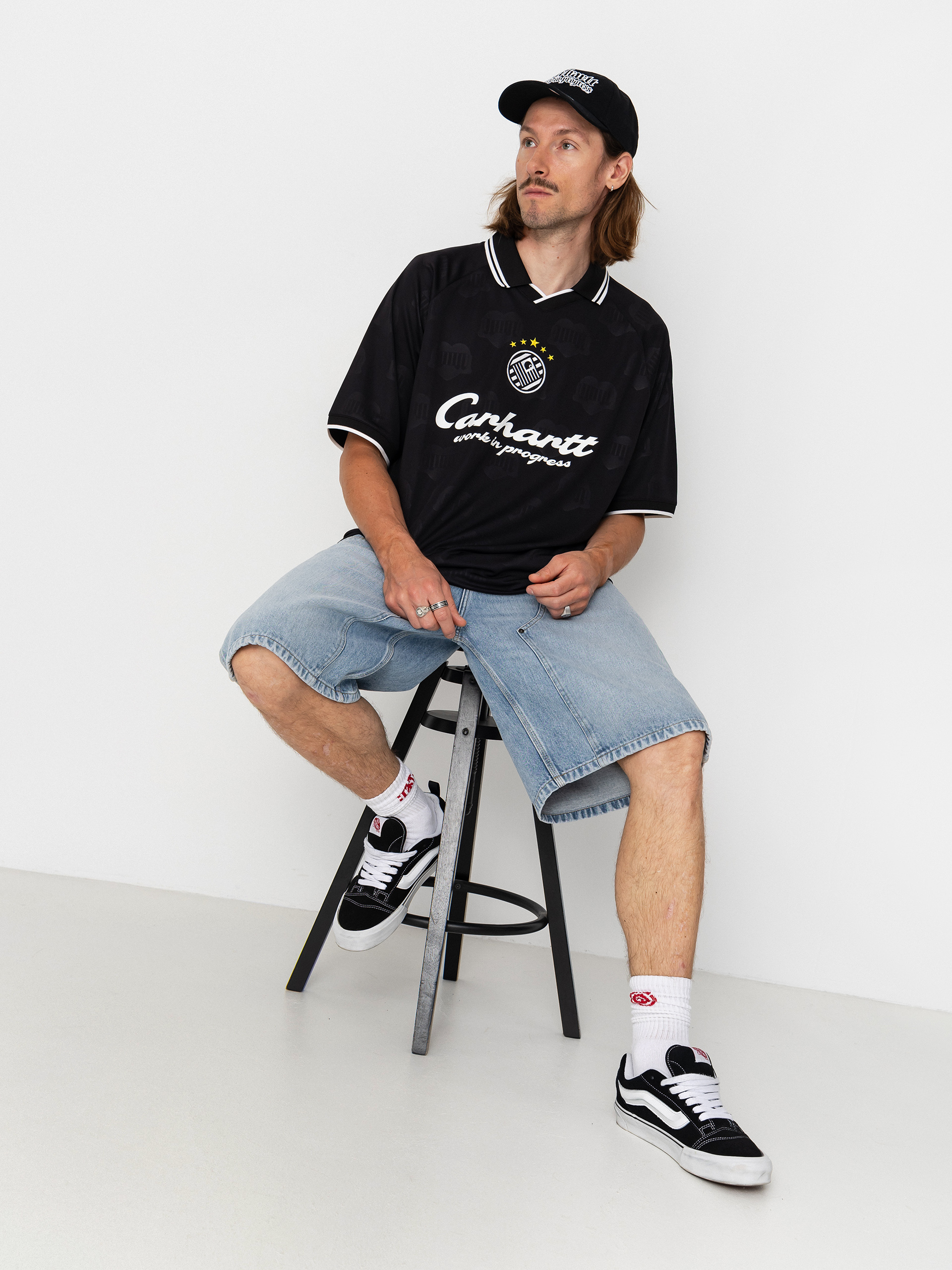 Футболка Carhartt WIP Terrace Football (heart train jacquard black)