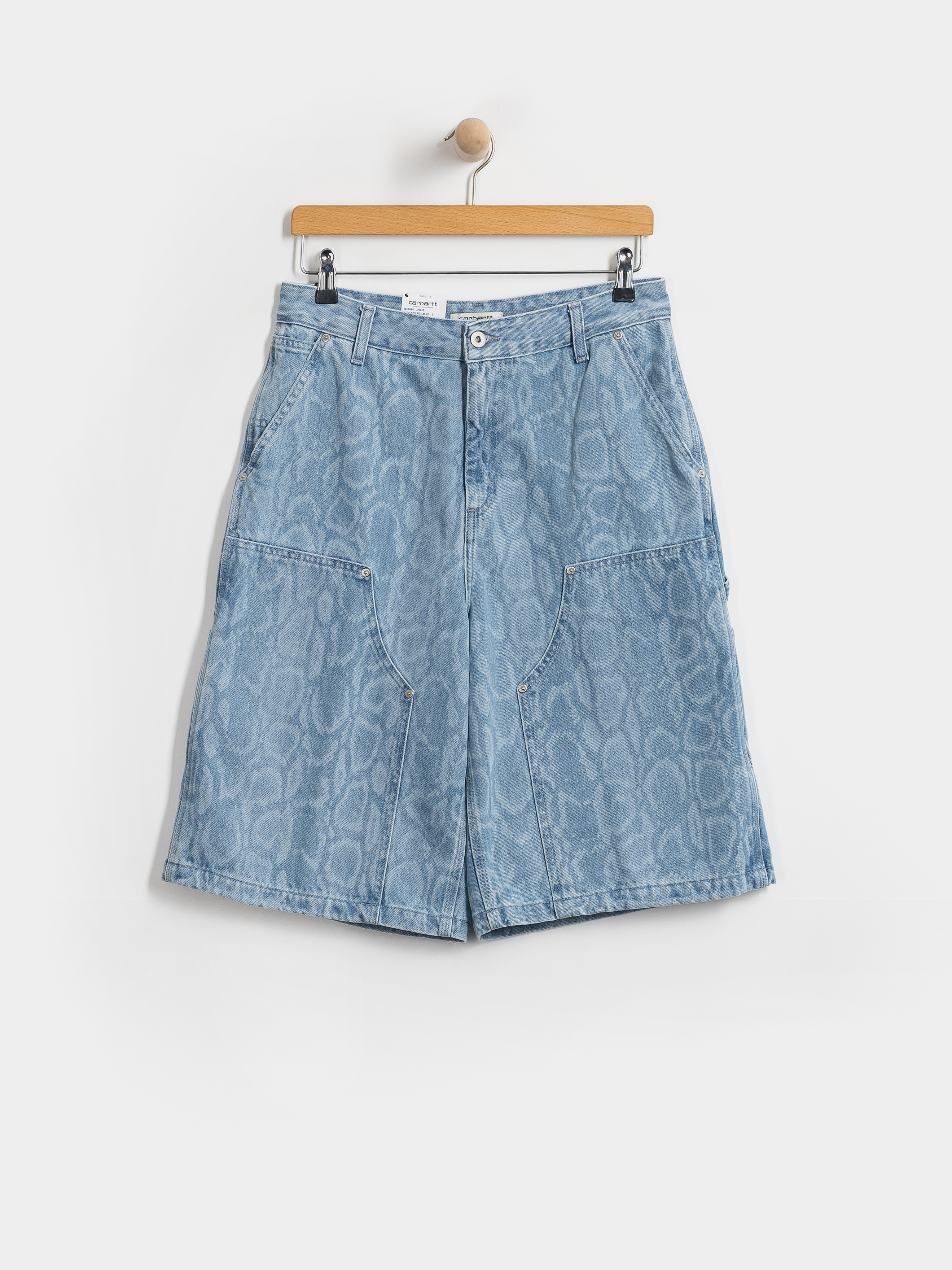 Шорти Carhartt WIP Snake Nixon Double Knee Wmn (snake camo blue)