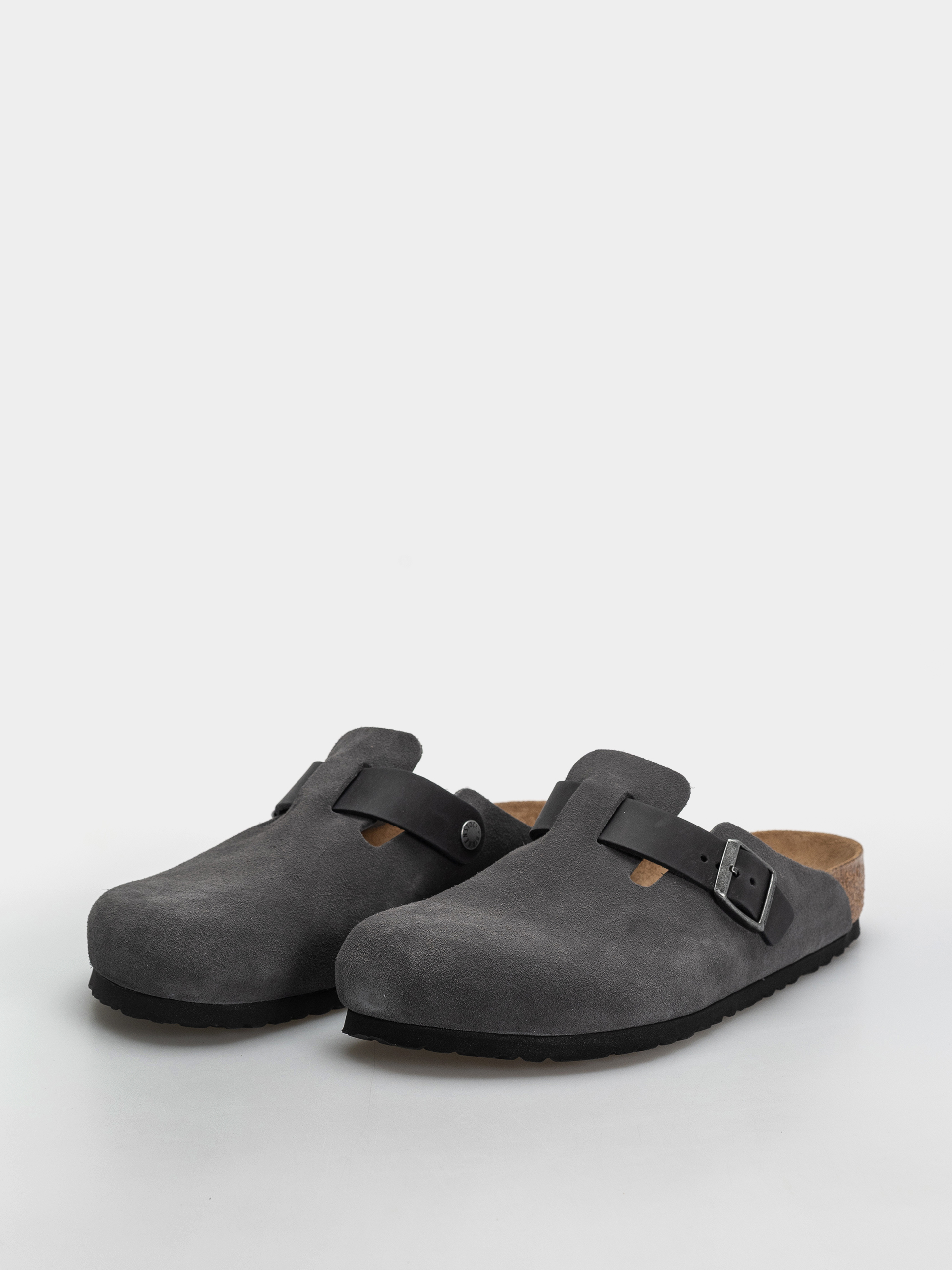 Шльопанці Birkenstock Boston Mixed Leather Regular (charcoal)