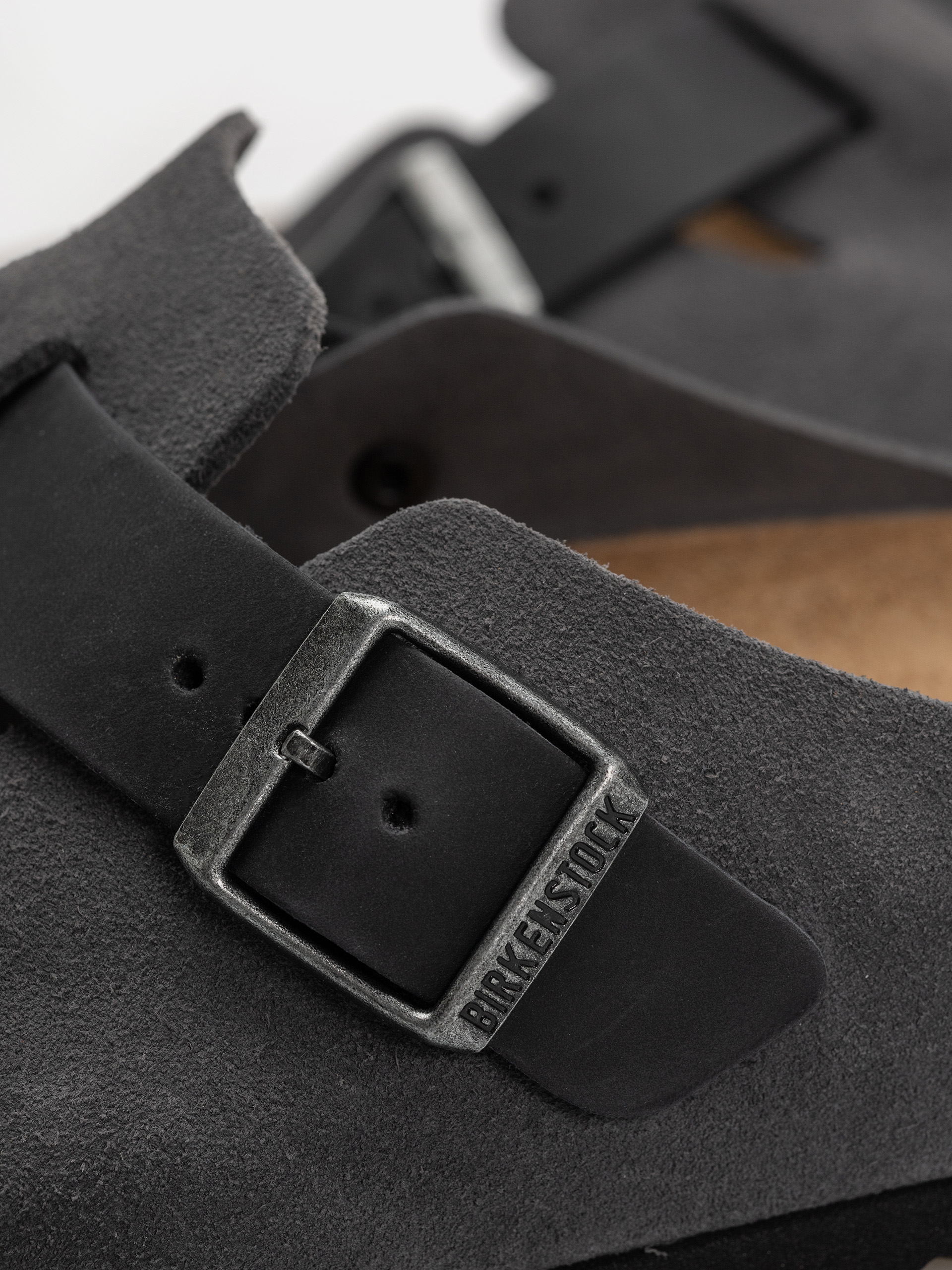 Шльопанці Birkenstock Boston Mixed Leather Regular (charcoal)