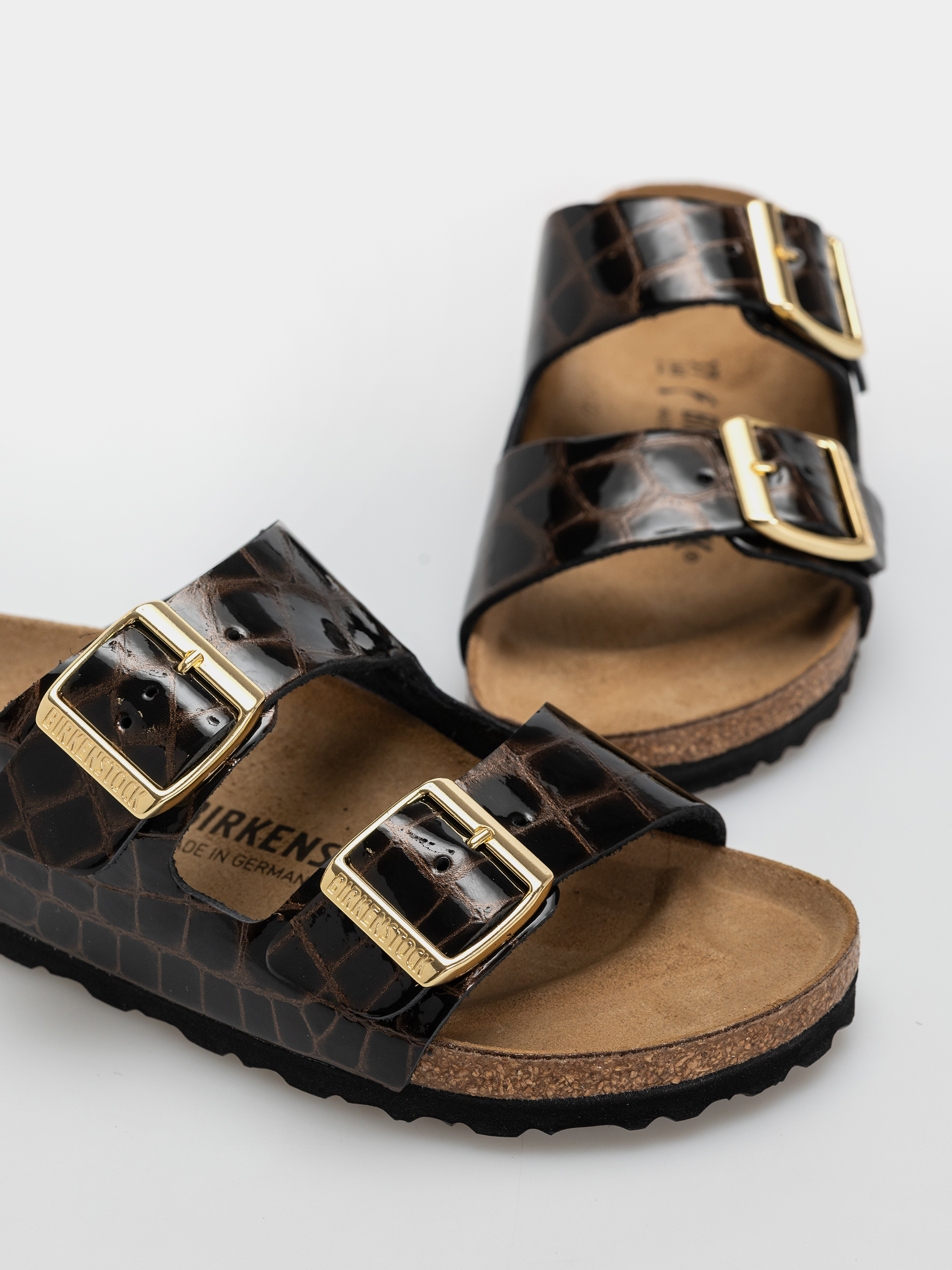 Шльопанці Birkenstock Arizona Leather Narrow Wmn (emboss leather black)