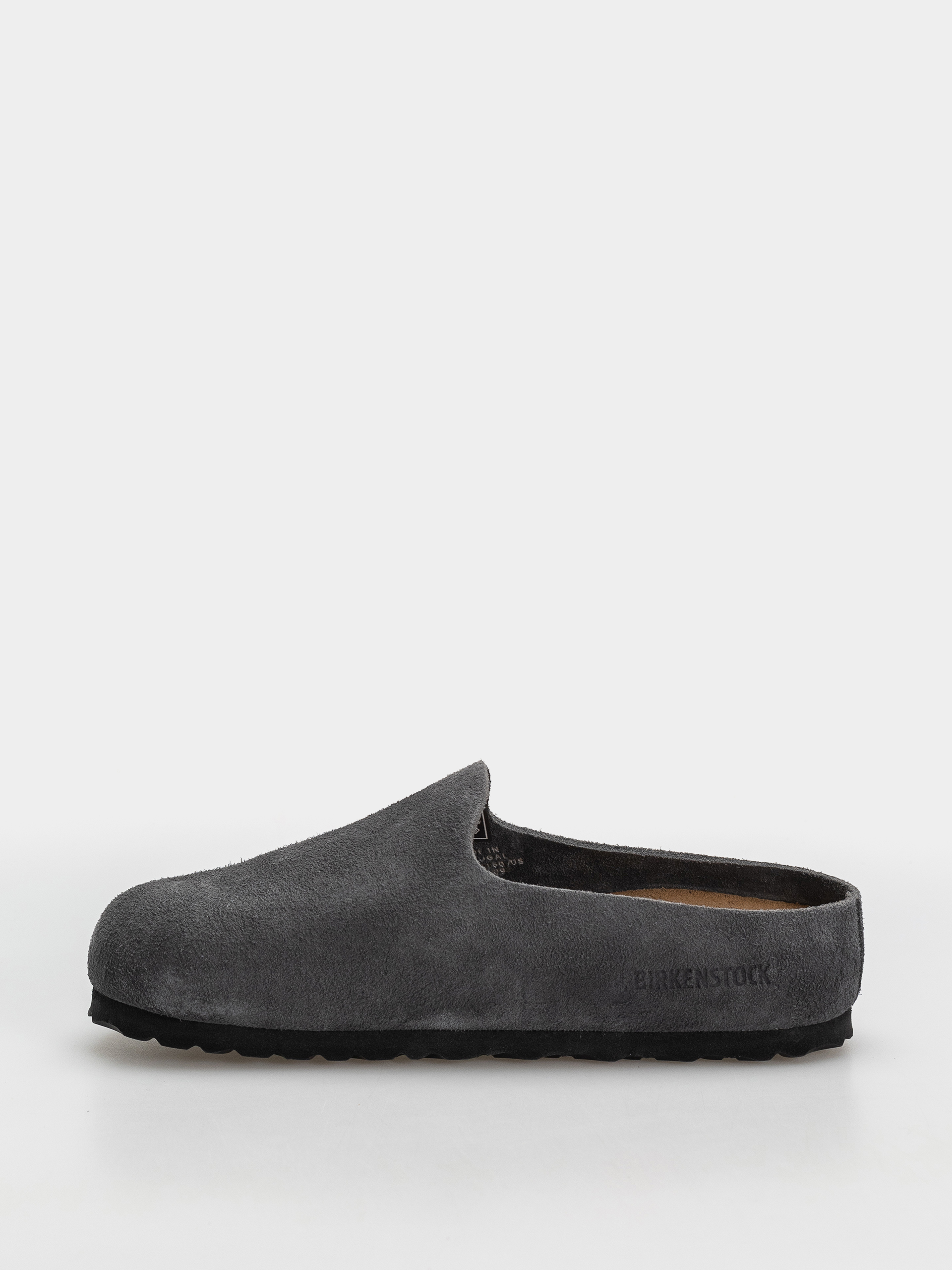 Шльопанці Birkenstock Amsterdam Wrapped Suede Leather Narrow (charcoal)