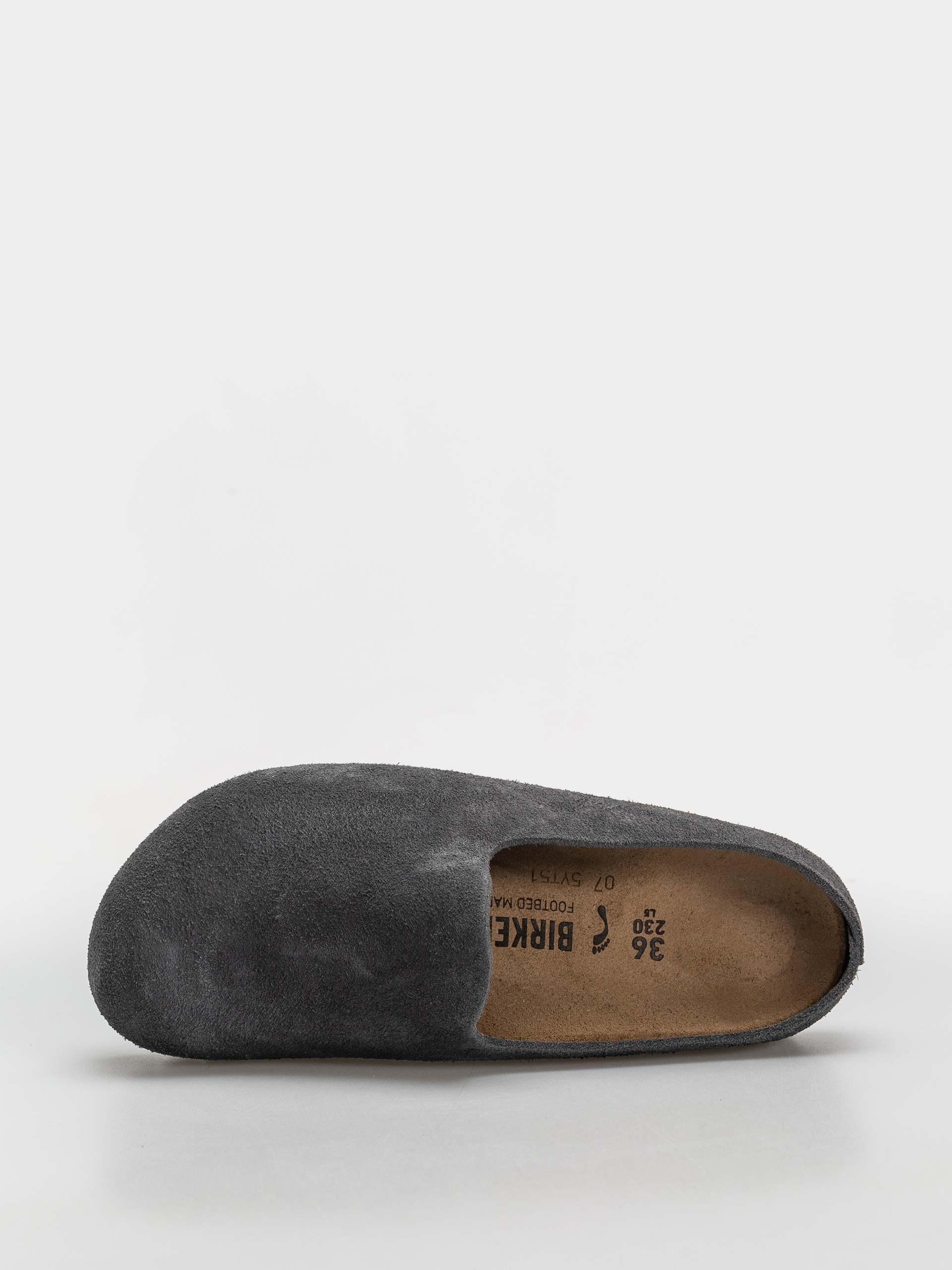 Шльопанці Birkenstock Amsterdam Wrapped Suede Leather Narrow (charcoal)