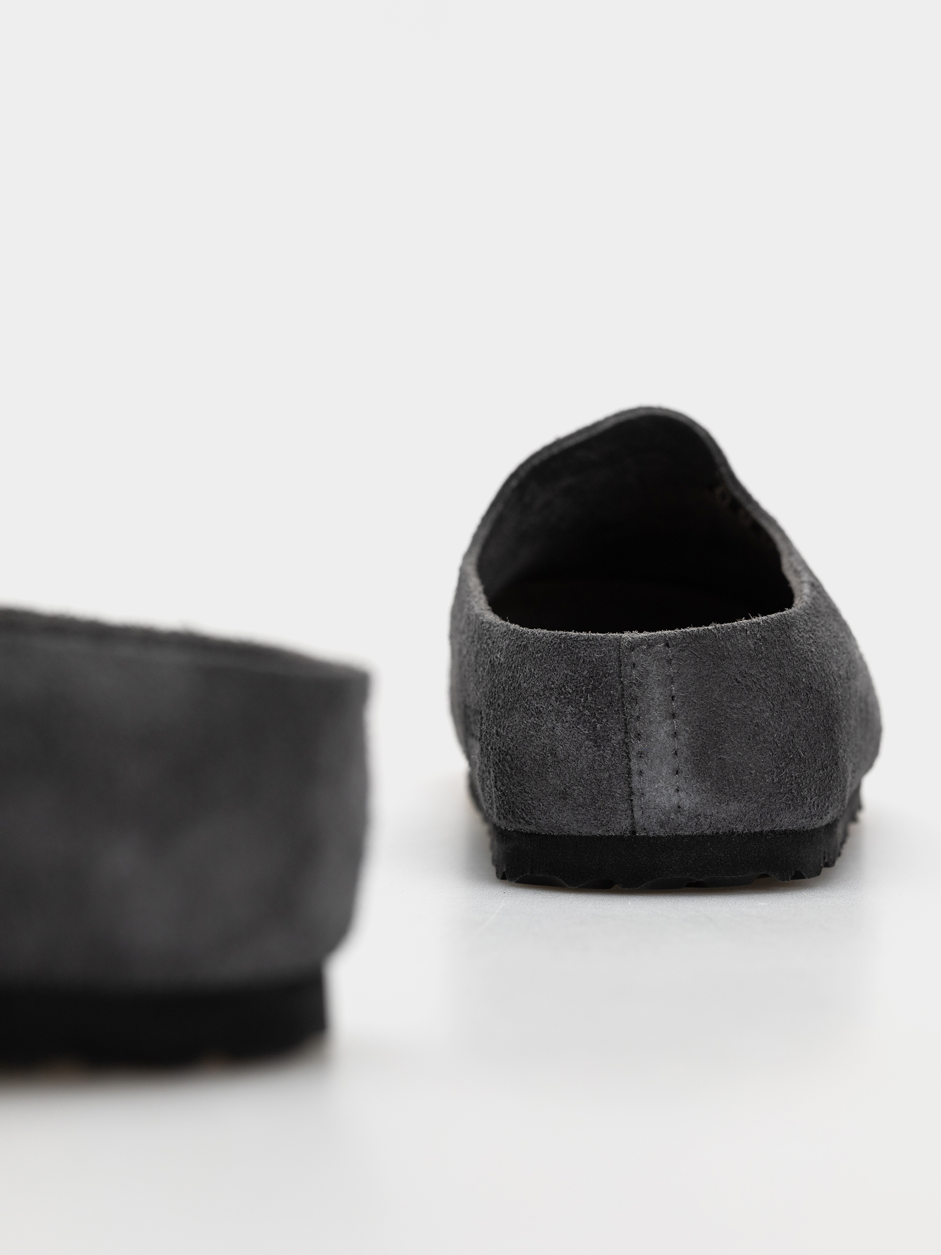 Шльопанці Birkenstock Amsterdam Wrapped Suede Leather Narrow (charcoal)