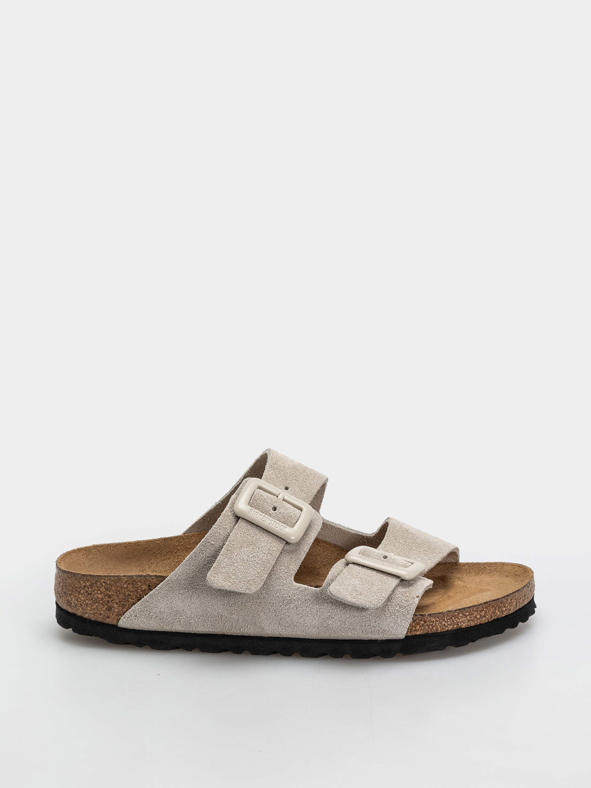 u0428u043bu044cu043eu043fu0430u043du0446u0456 Birkenstock Arizona Suede Leather Cushion Buckle Narrow Wmn (oyster)