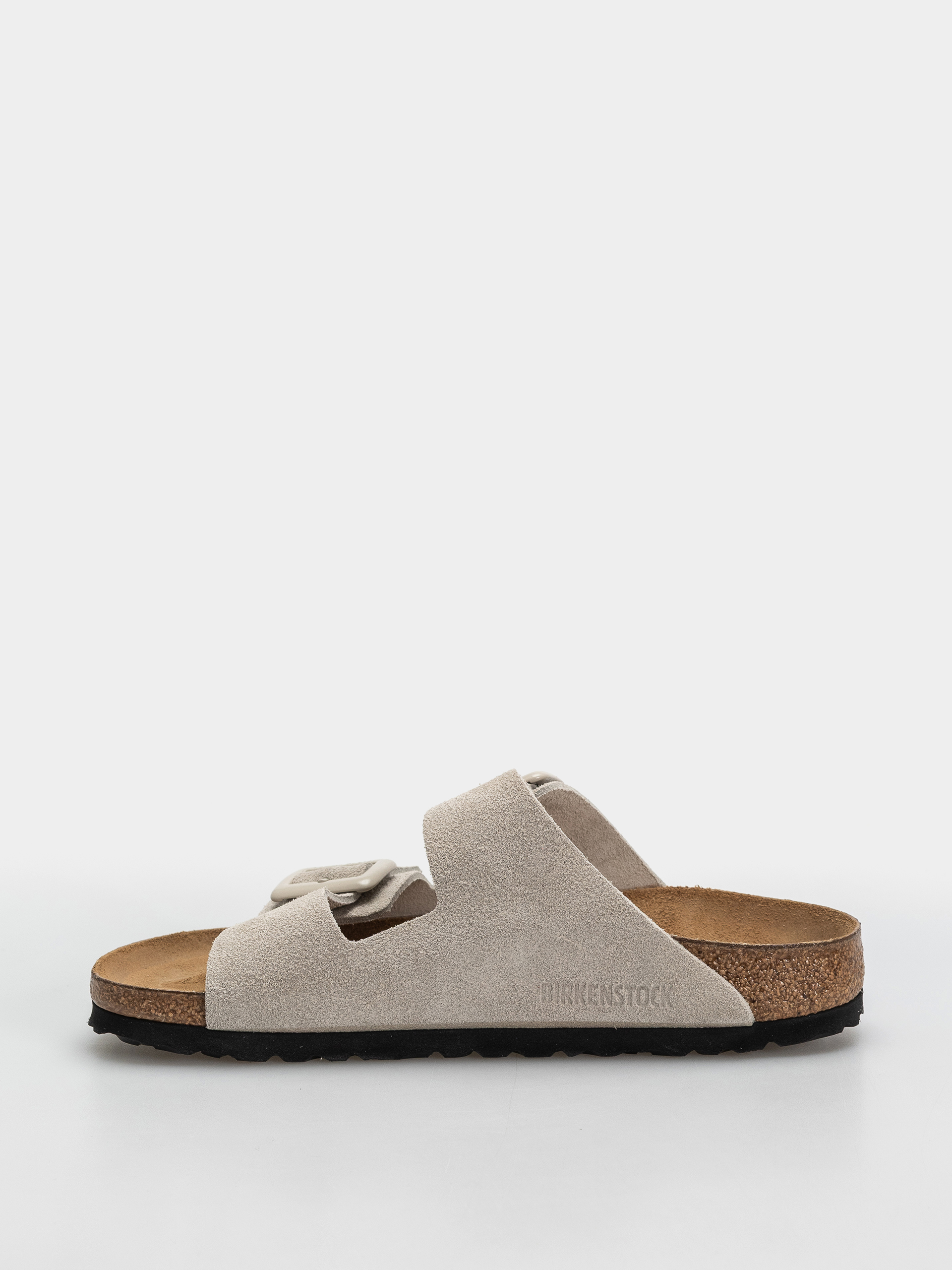 Шльопанці Birkenstock Arizona Suede Leather Cushion Buckle Narrow Wmn (oyster)