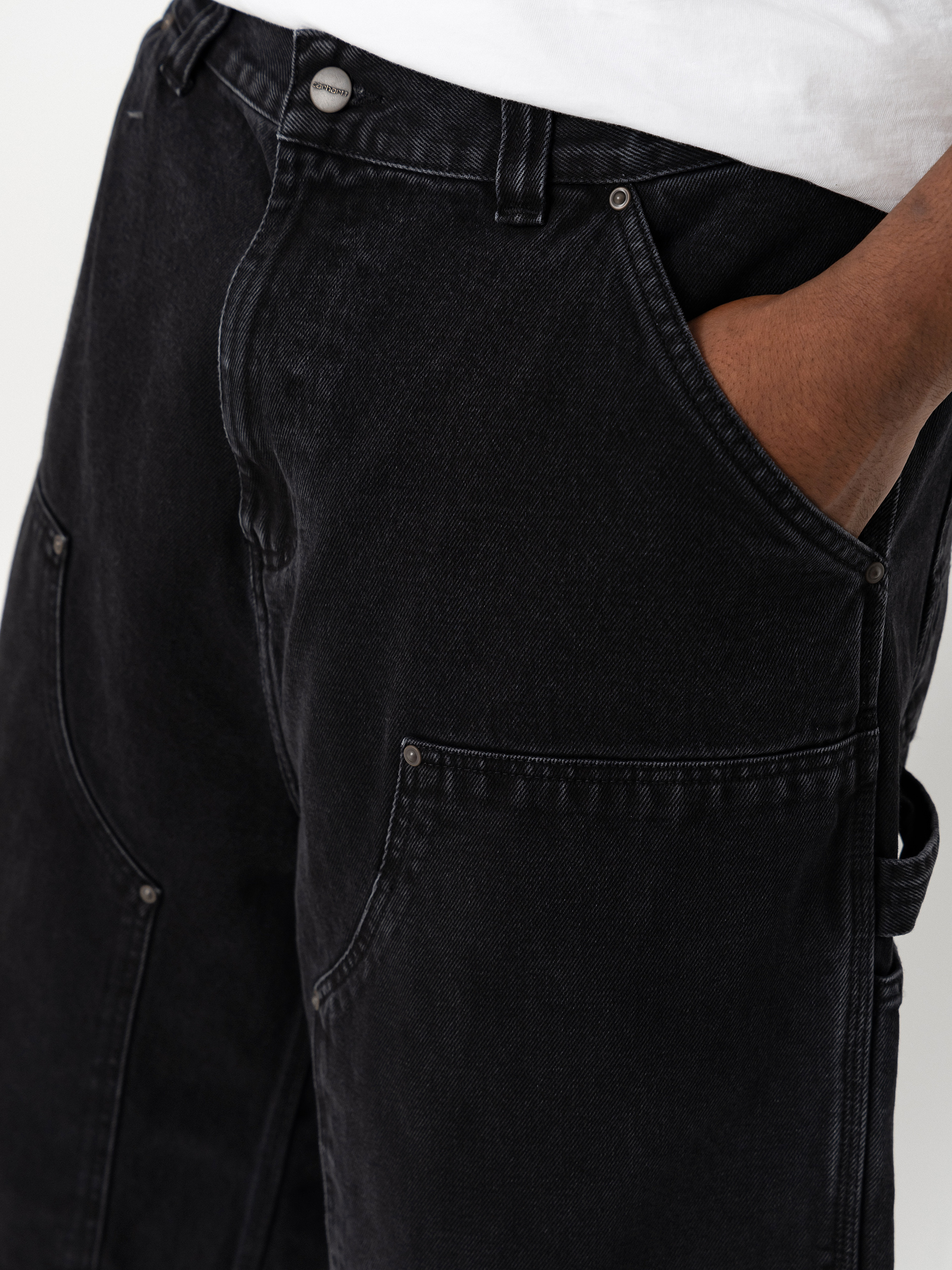 Шорти Carhartt WIP OG Double Knee (black stone washed)