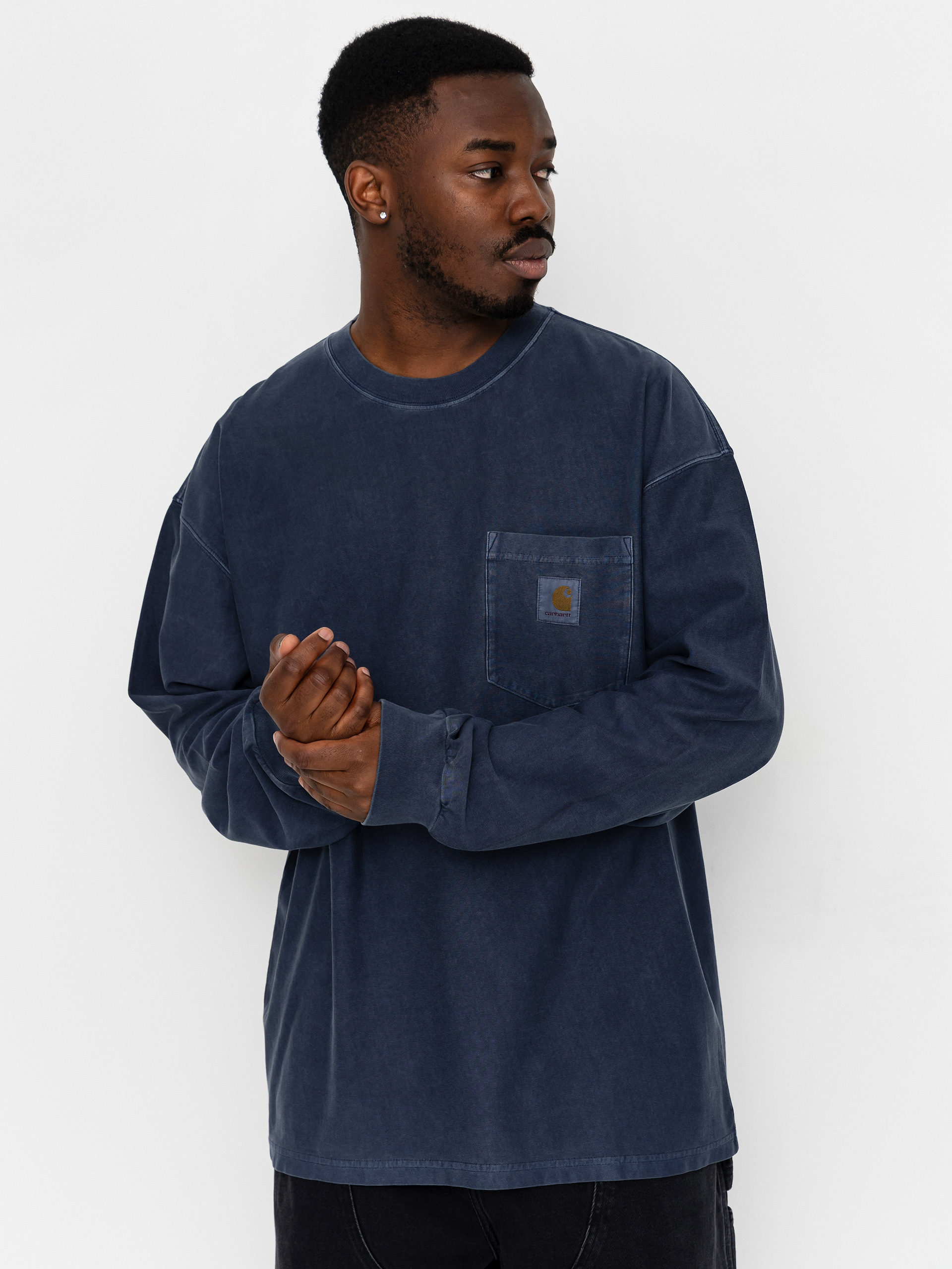 Лонгслів Carhartt WIP Loose Pocket (dark navy)
