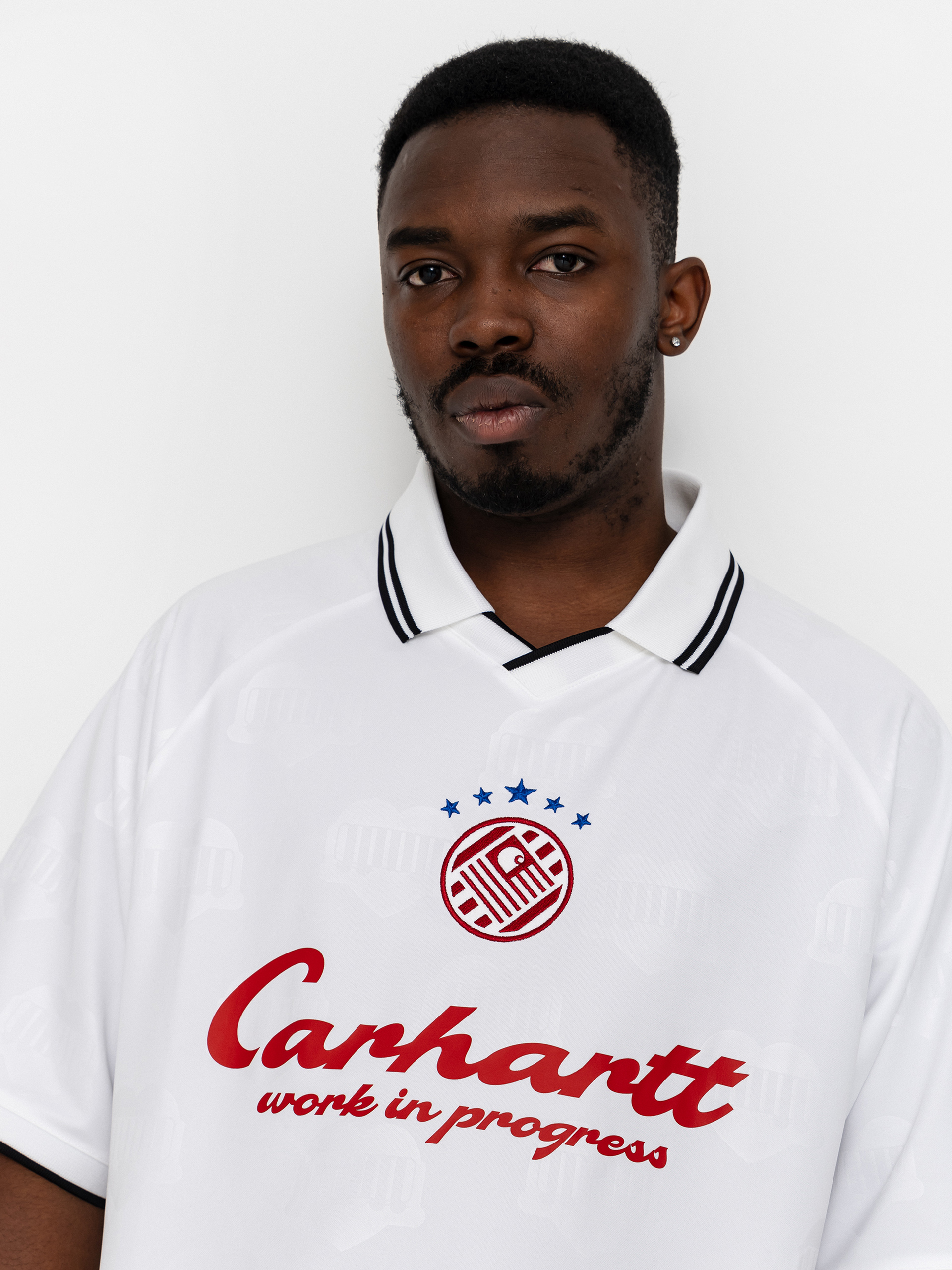 Футболка Carhartt WIP Terrace Football (heart train jacquard white)