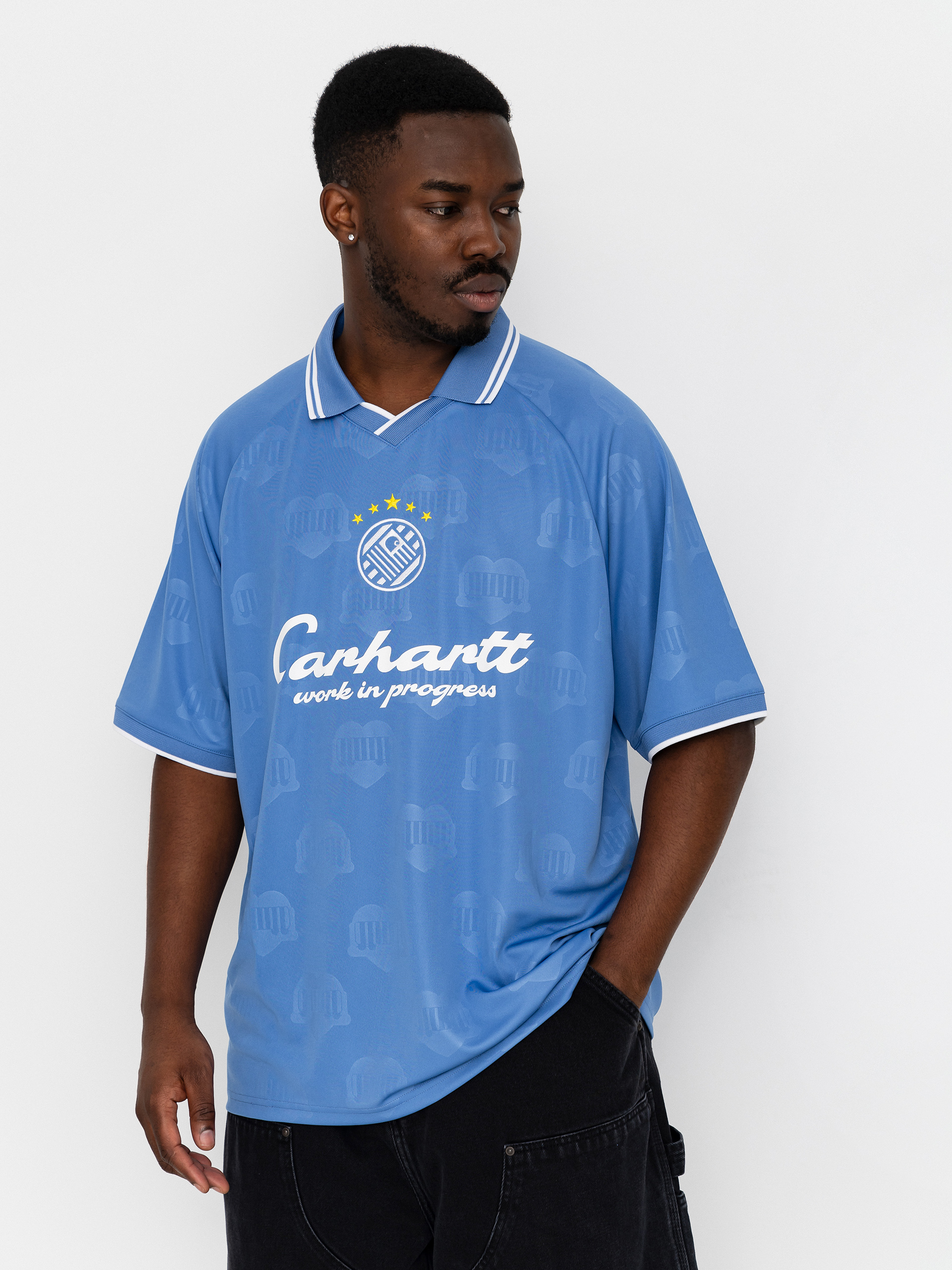 Футболка Carhartt WIP Terrace Football (heart train jacquard curacao)