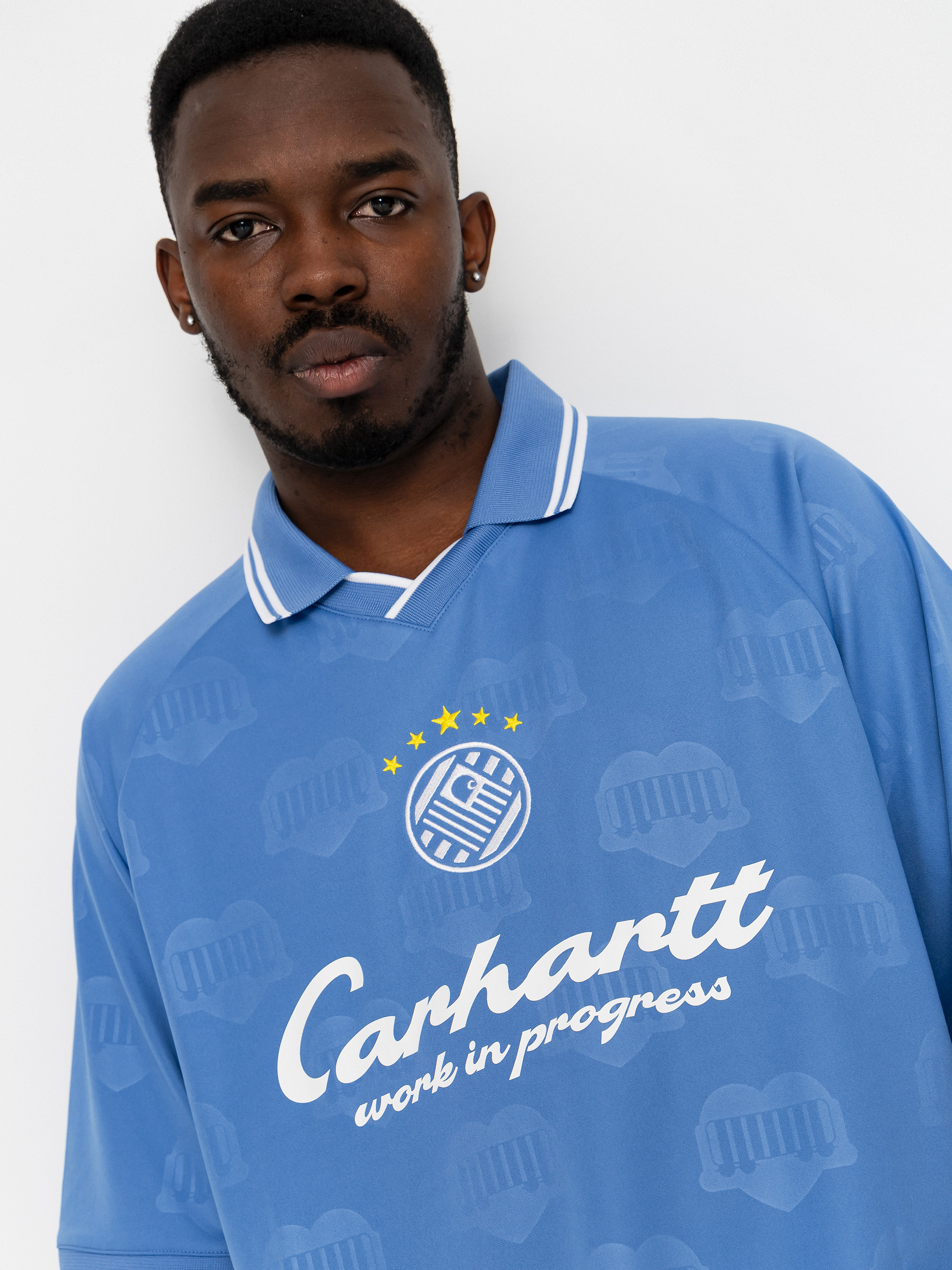 Футболка Carhartt WIP Terrace Football (heart train jacquard curacao)
