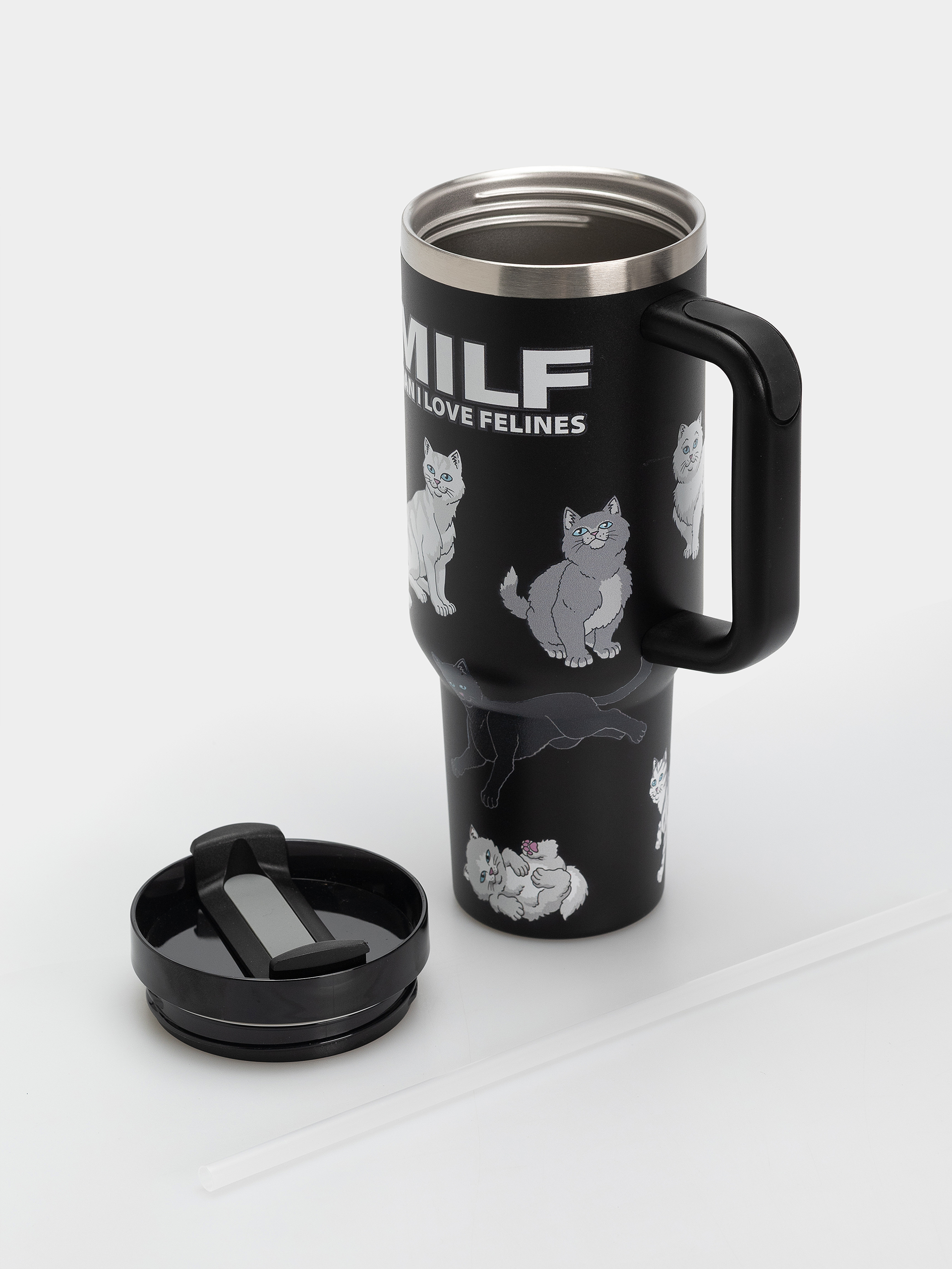 Чашка RipNDip Man I Love Felines Big Ol Cup Tumbler (black)
