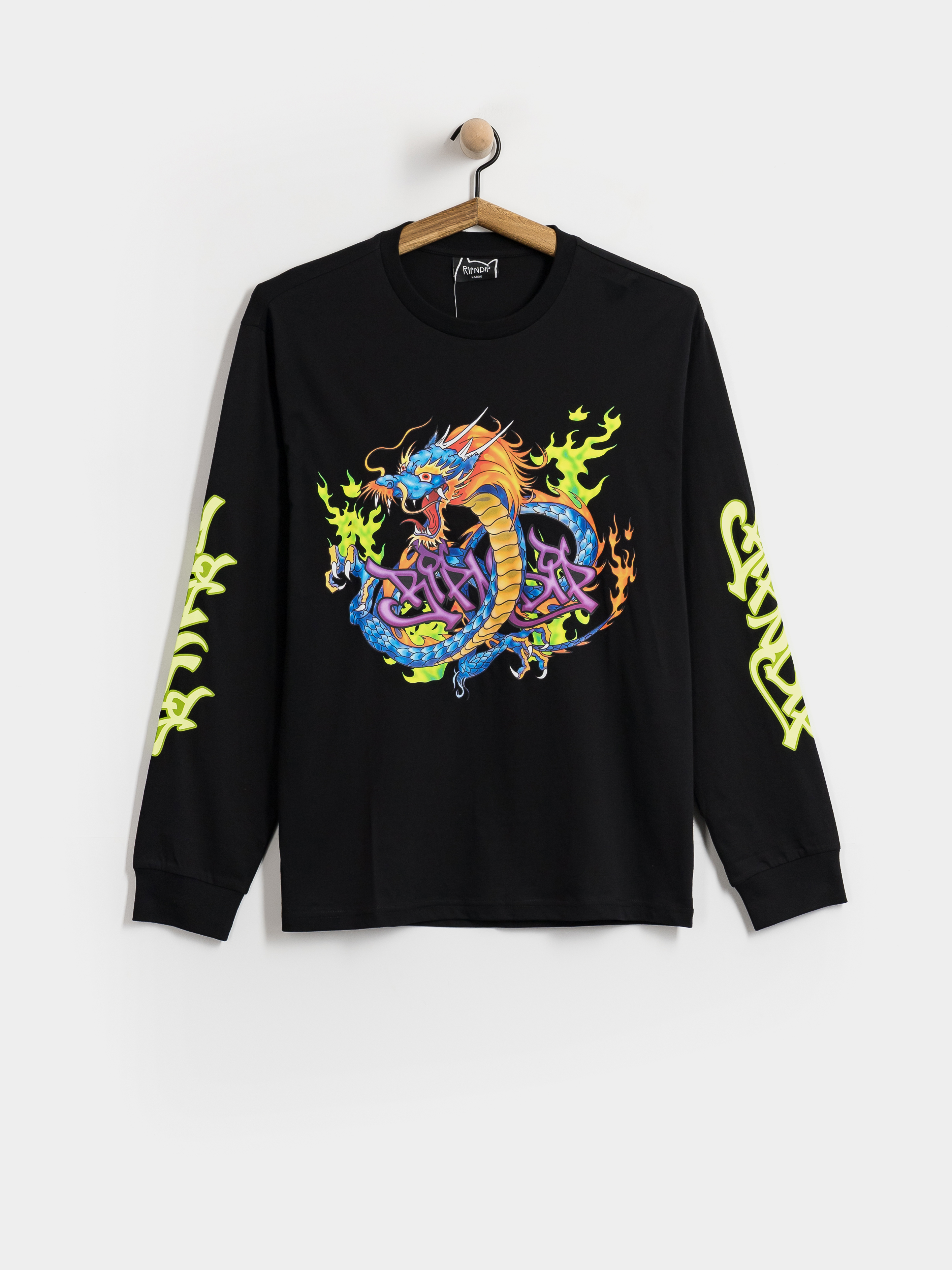 Лонгслів RipNDip Dragonology (black)