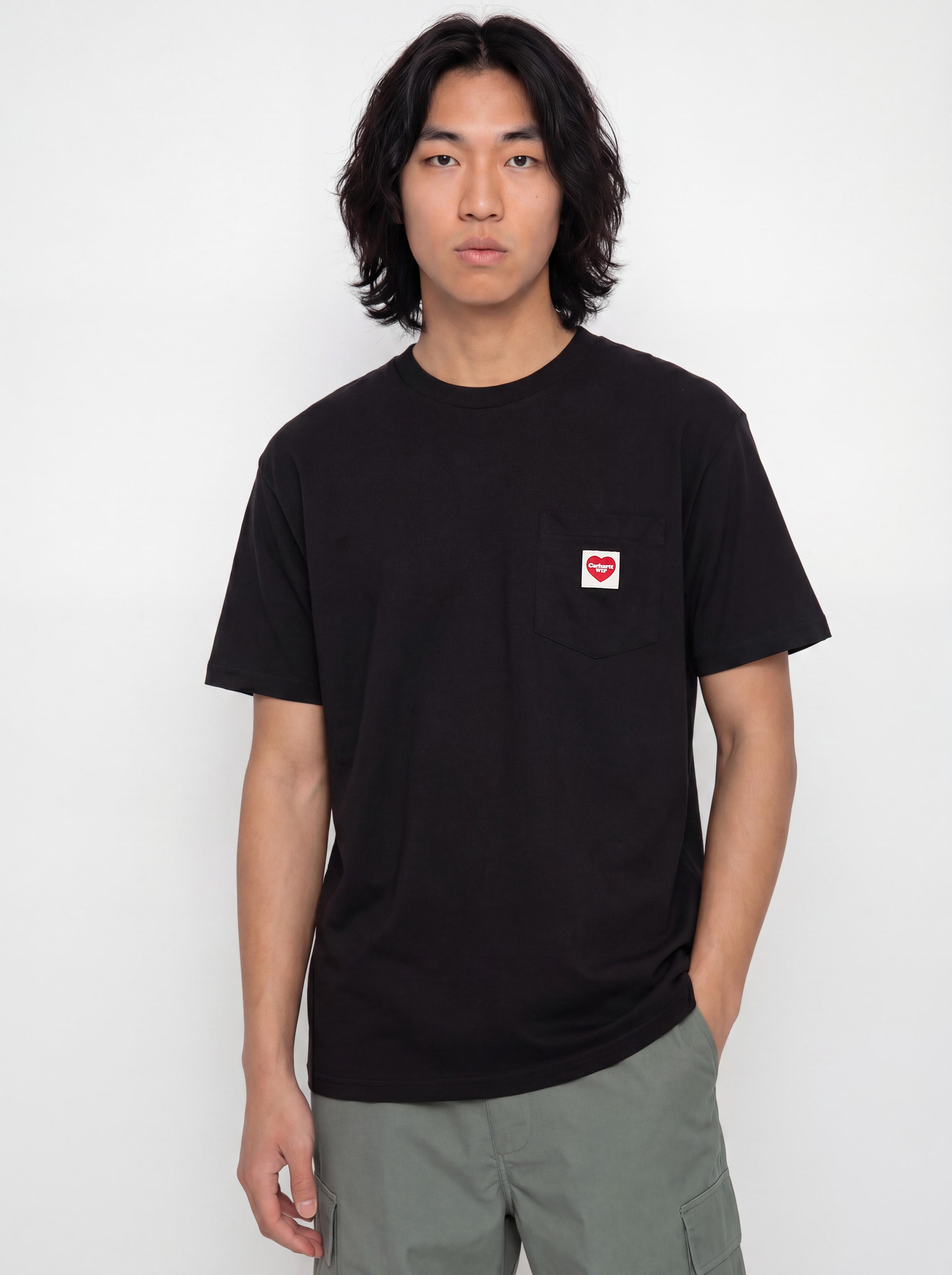 Футболка Carhartt WIP Pocket Heart (black/red)